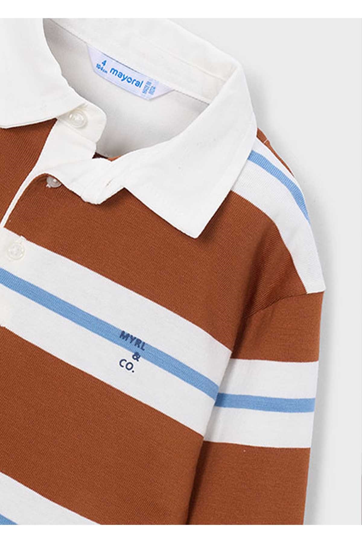 Mayoral Kış Sezon Erkek Çocuk Uzun Kol Polo Yaka Tshirt - Kiremit