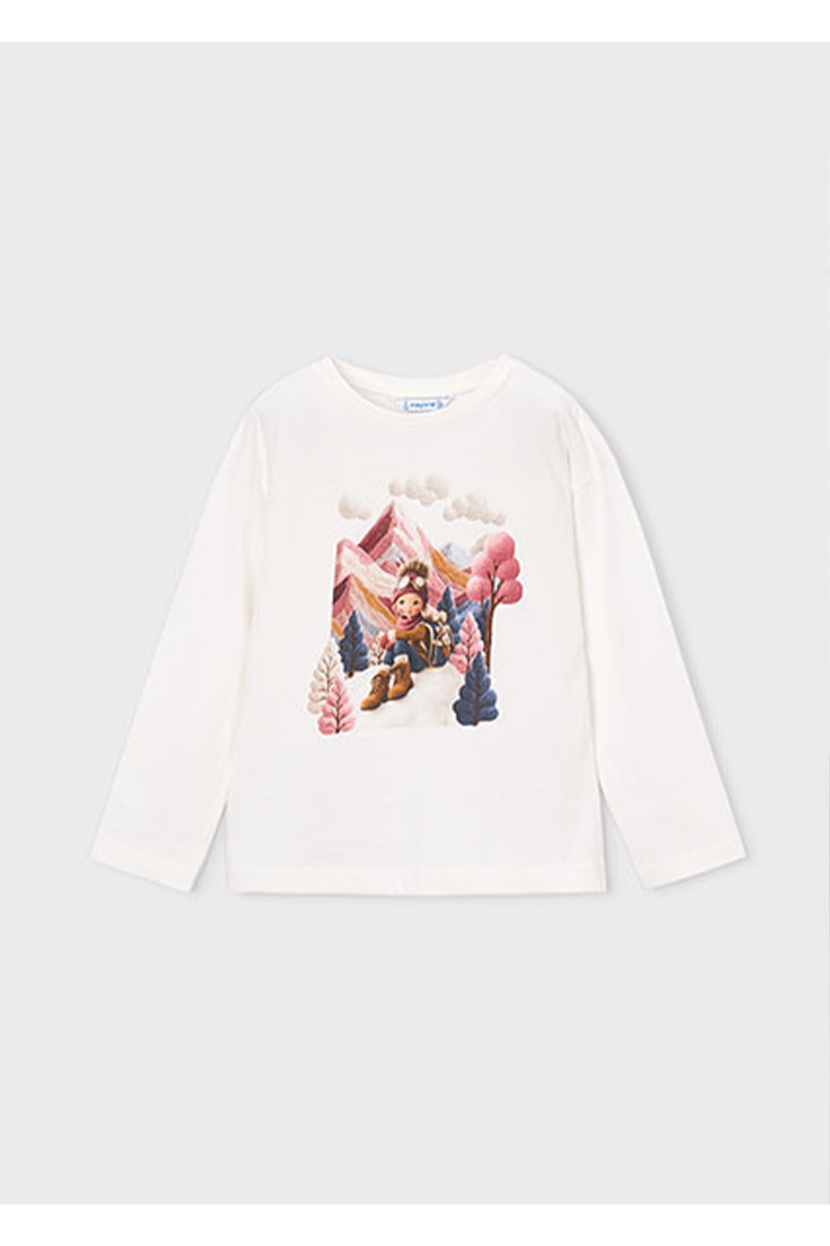 Mayoral Kış Sezon Kız Çocuk 3'lü Tshirt Çift Tayt Takım - Pembe ve Lacivert