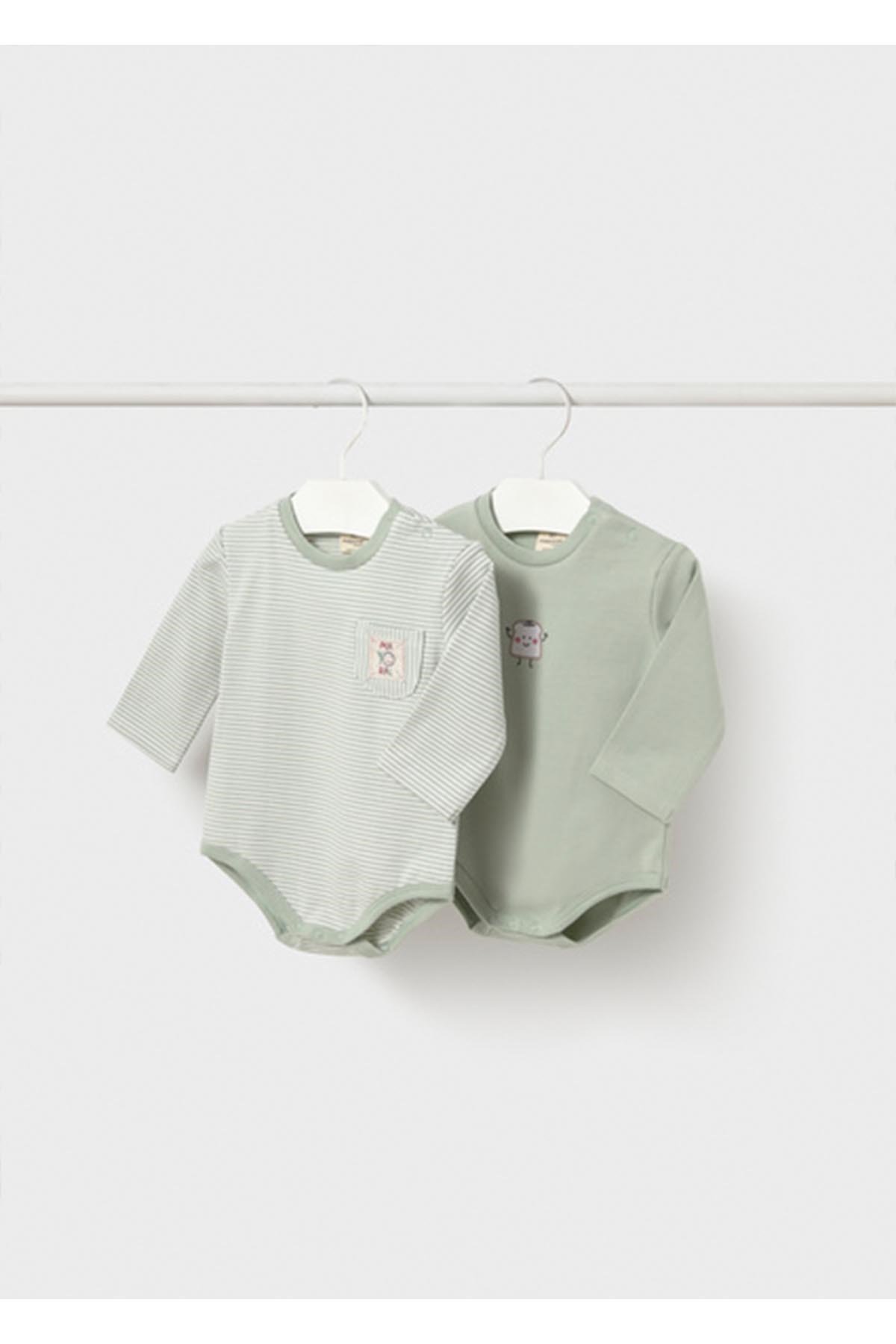 Mayoral Kış Sezon Unisex Bebek Yenidoğan 2^li Uzun Kol Bady Set - Yeşil