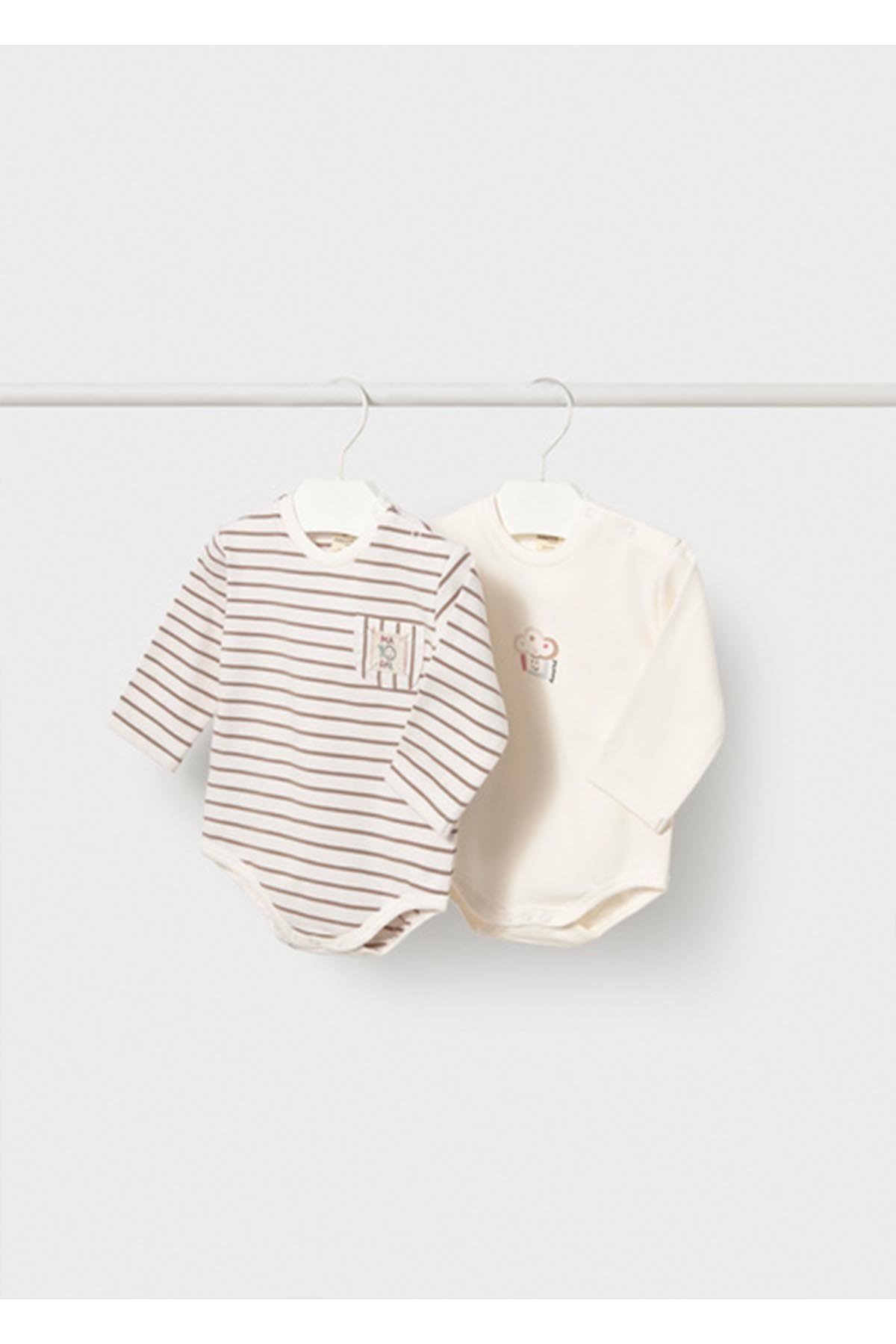 Mayoral Kış Sezon Unisex Bebek Yenidoğan 2^li Uzun Kol Bady Set - Bej