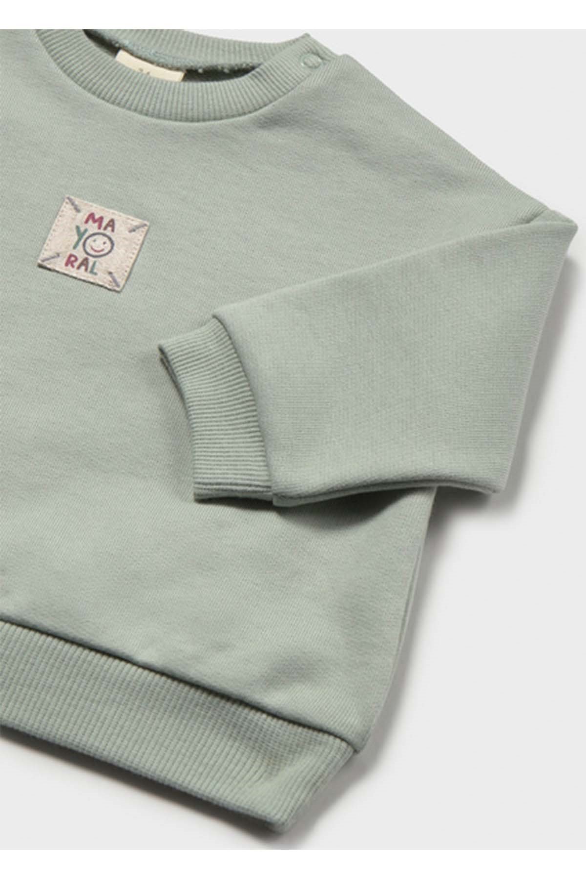 Mayoral Kış Sezon Unisex Bebek Yenidoğan Kapişonlu Sweat - Yeşil