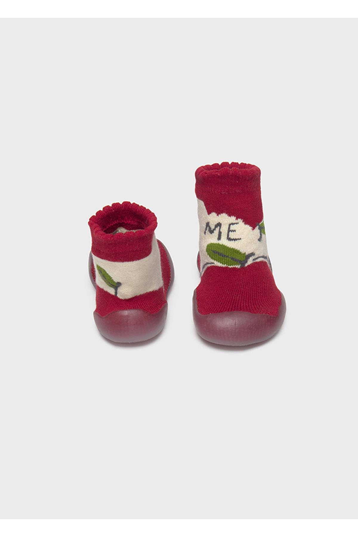 Mayoral Kışlık Bebek Örme Tabanlı Çorap - Patik - Kırmızı