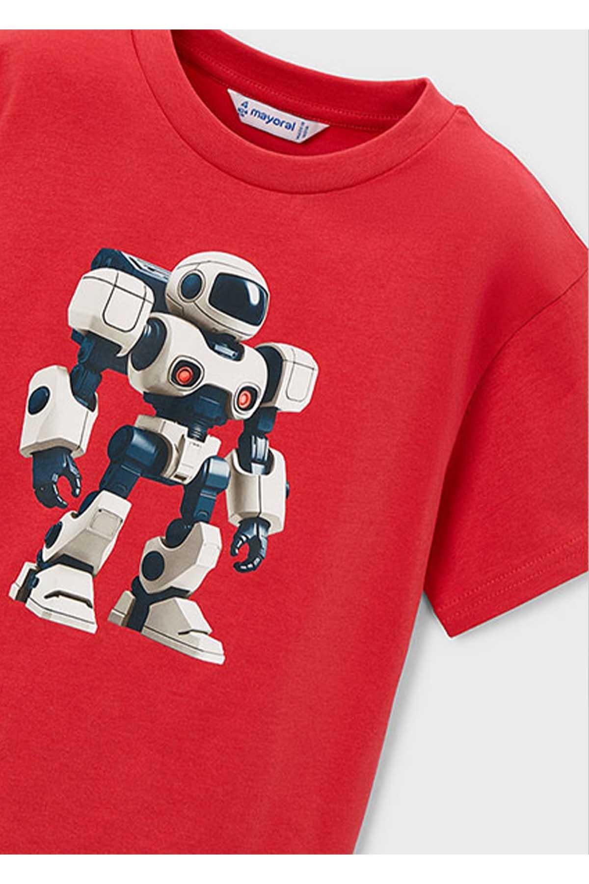 Mayoral Yazlık Erkek Çocuk Baskılı Tshirt - Kırmızı