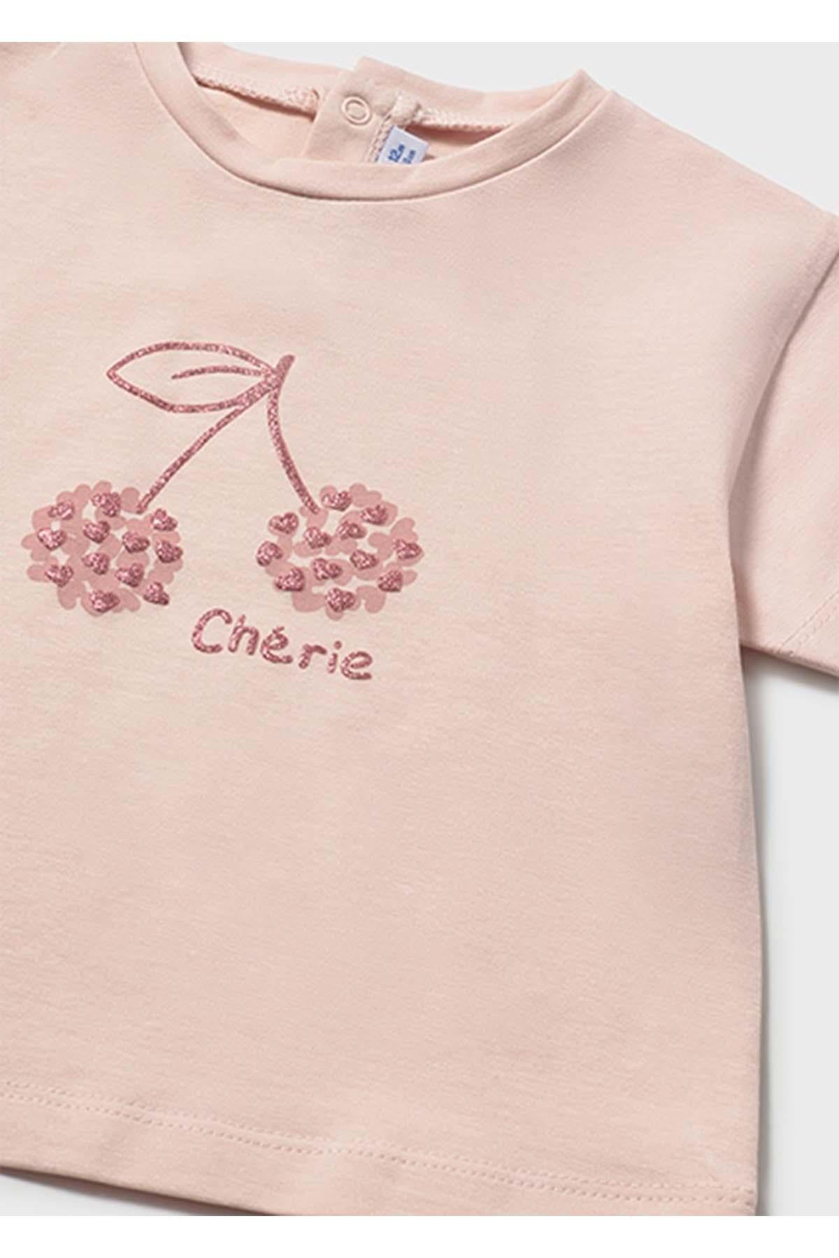 Mayoral Yazlık Kız Bebek Basic Tshirt - Pembe