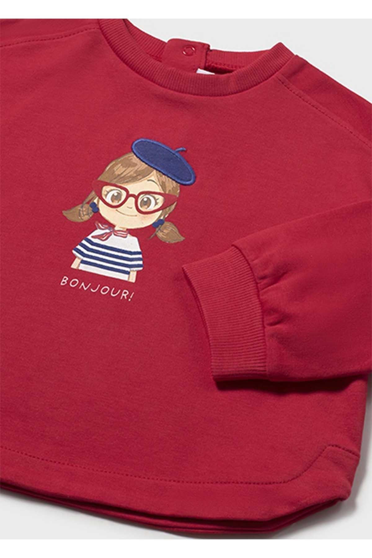 Mayoral Yazlık Kız Bebek Sweat - Kırmızı