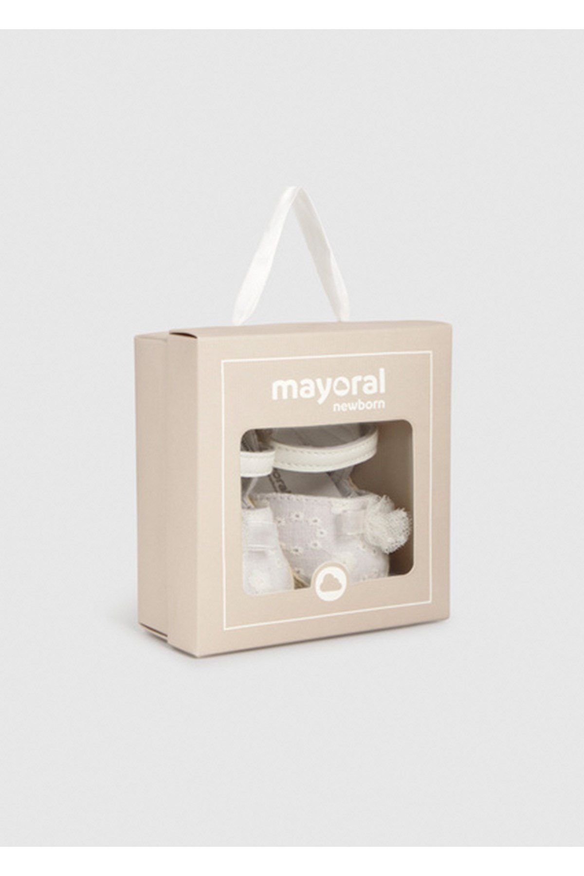 Mayoral Yazlık Kız Bebek Yenidoğan Sandalet Patik - Beyaz