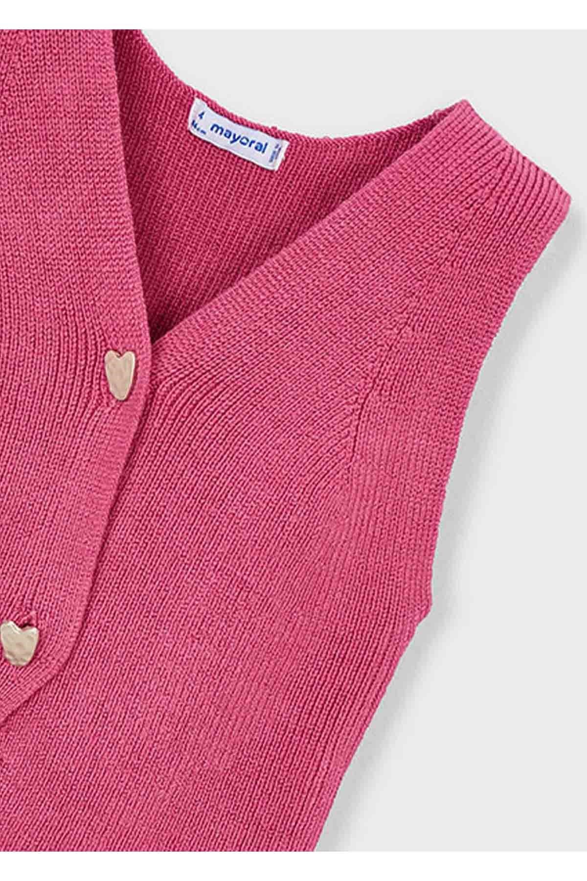 Mayoral Yazlık Kız Çocuk Triko Yelek - Pembe