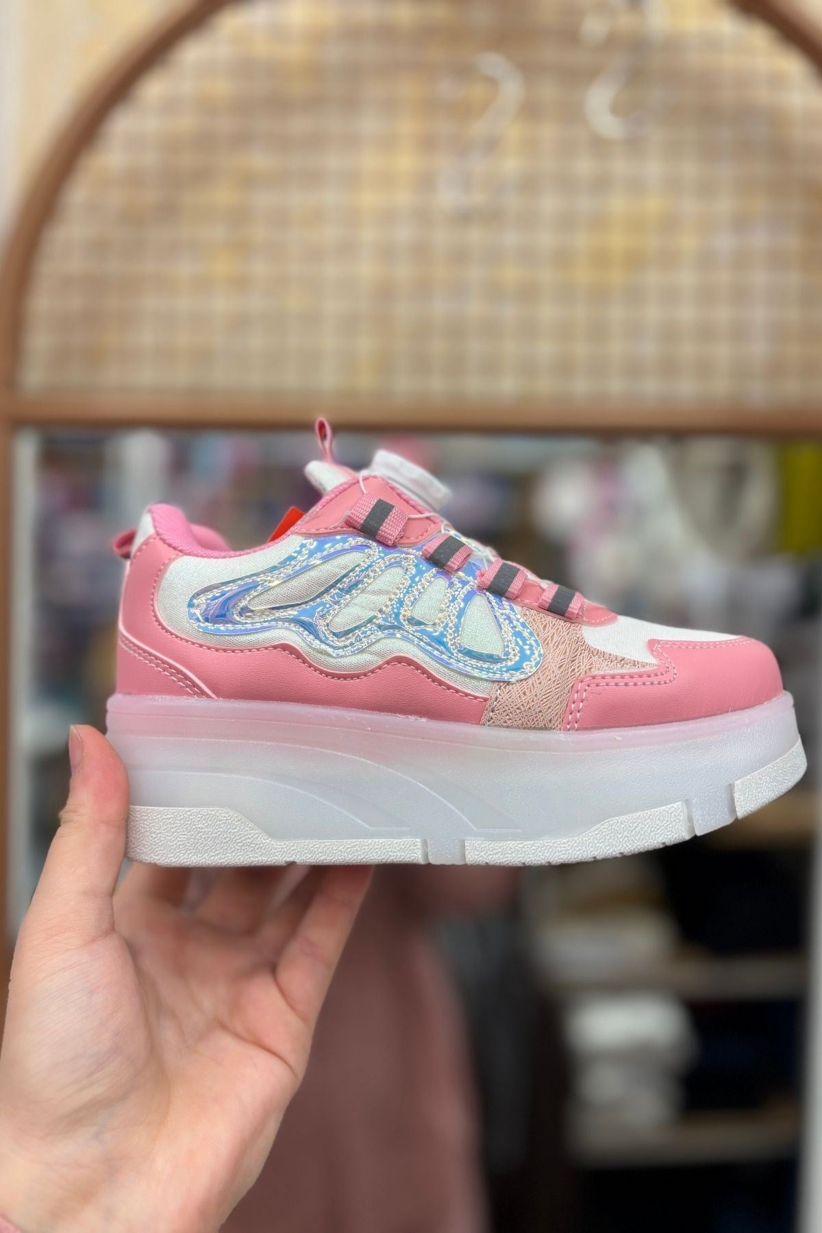 Patenli Çocuk Spor Ayakkabı Model 5 - Pembe