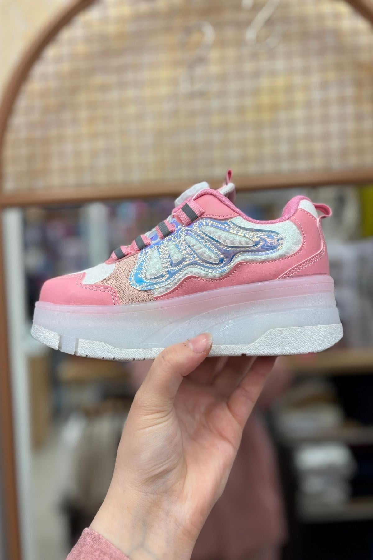 Patenli Çocuk Spor Ayakkabı Model 5 - Pembe
