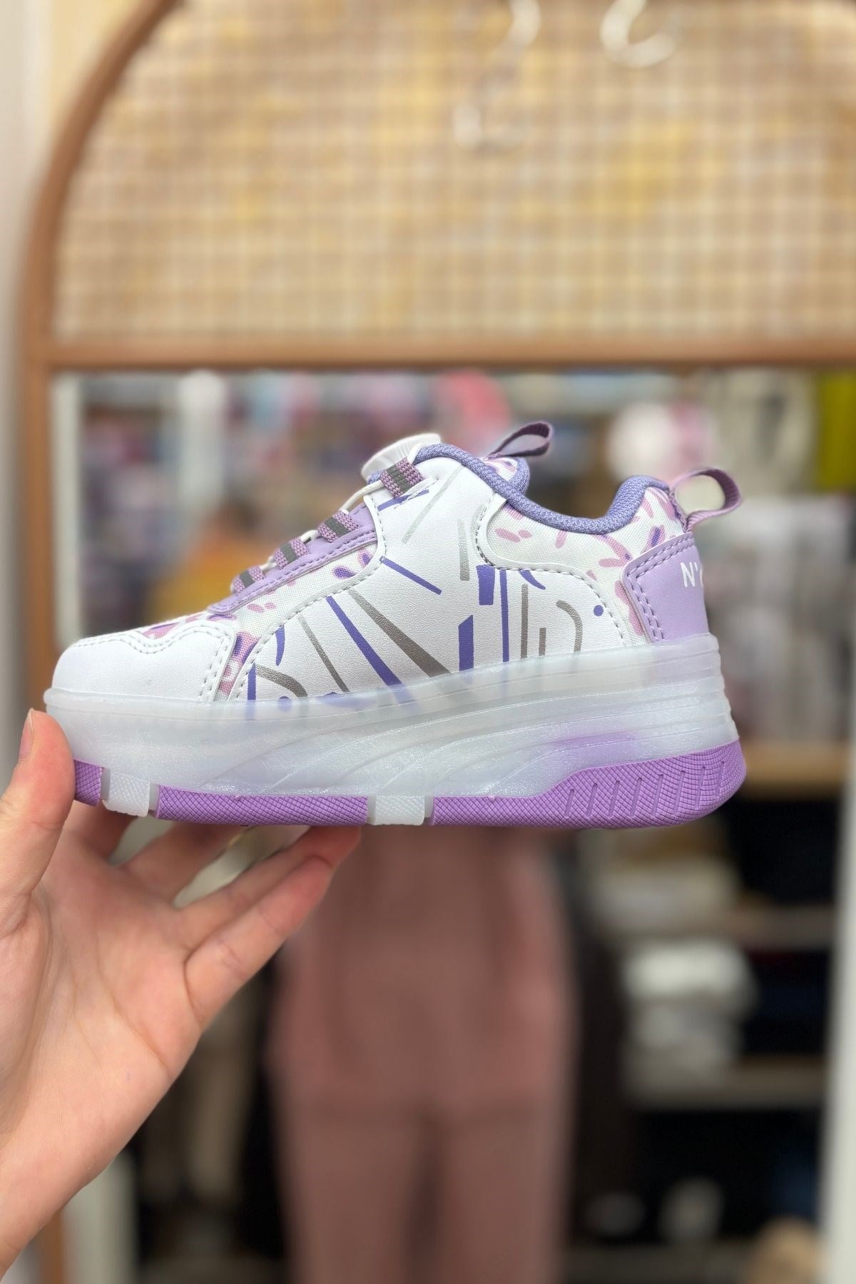 Patenli Çocuk Spor Ayakkabı Model 6 - Mor