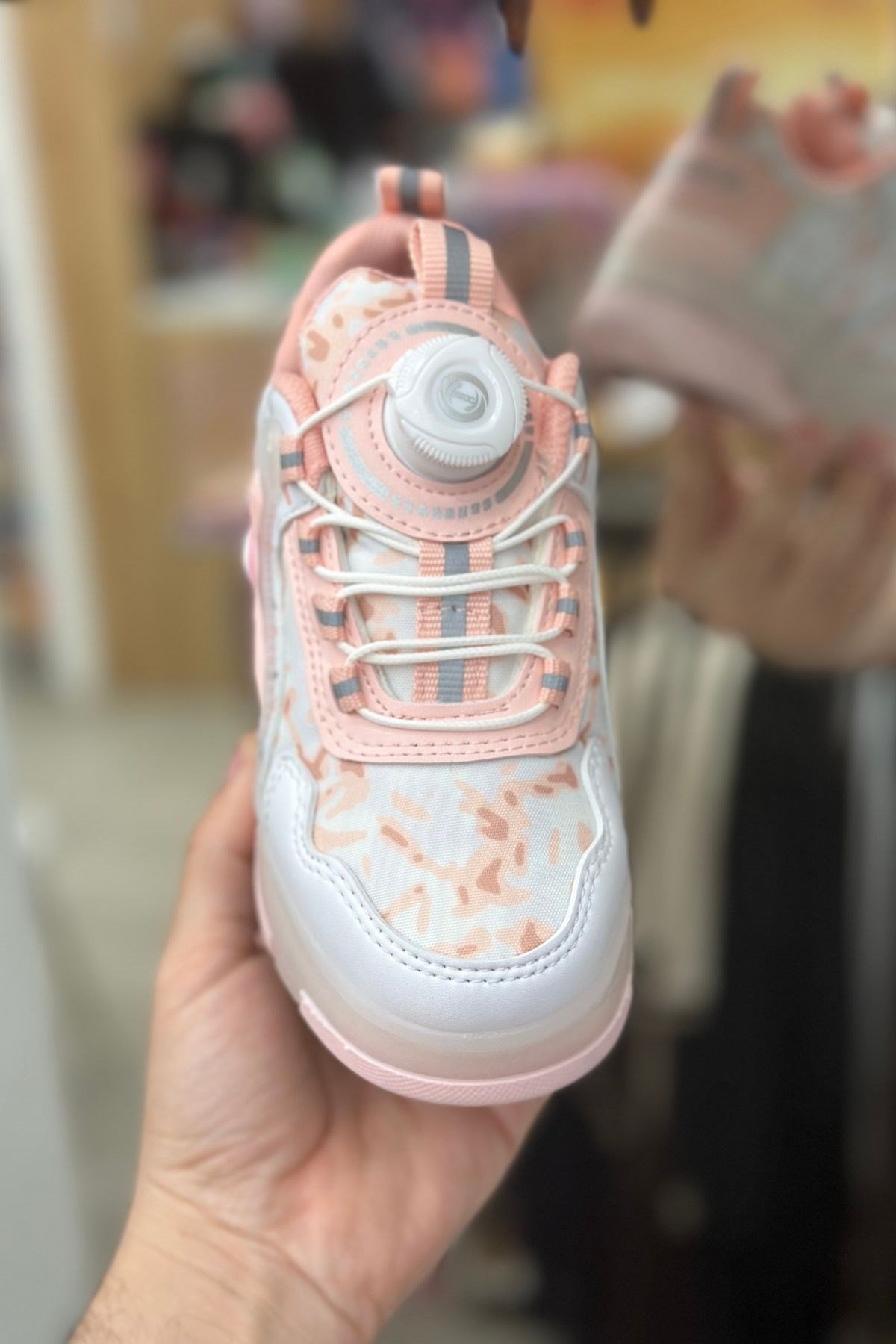 Patenli Çocuk Spor Ayakkabı Model 7 - Pembe -Somon