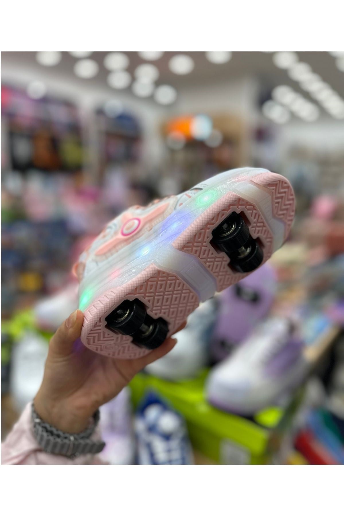 Patenli Çocuk Spor Ayakkabı Model 7 - Pembe -Somon