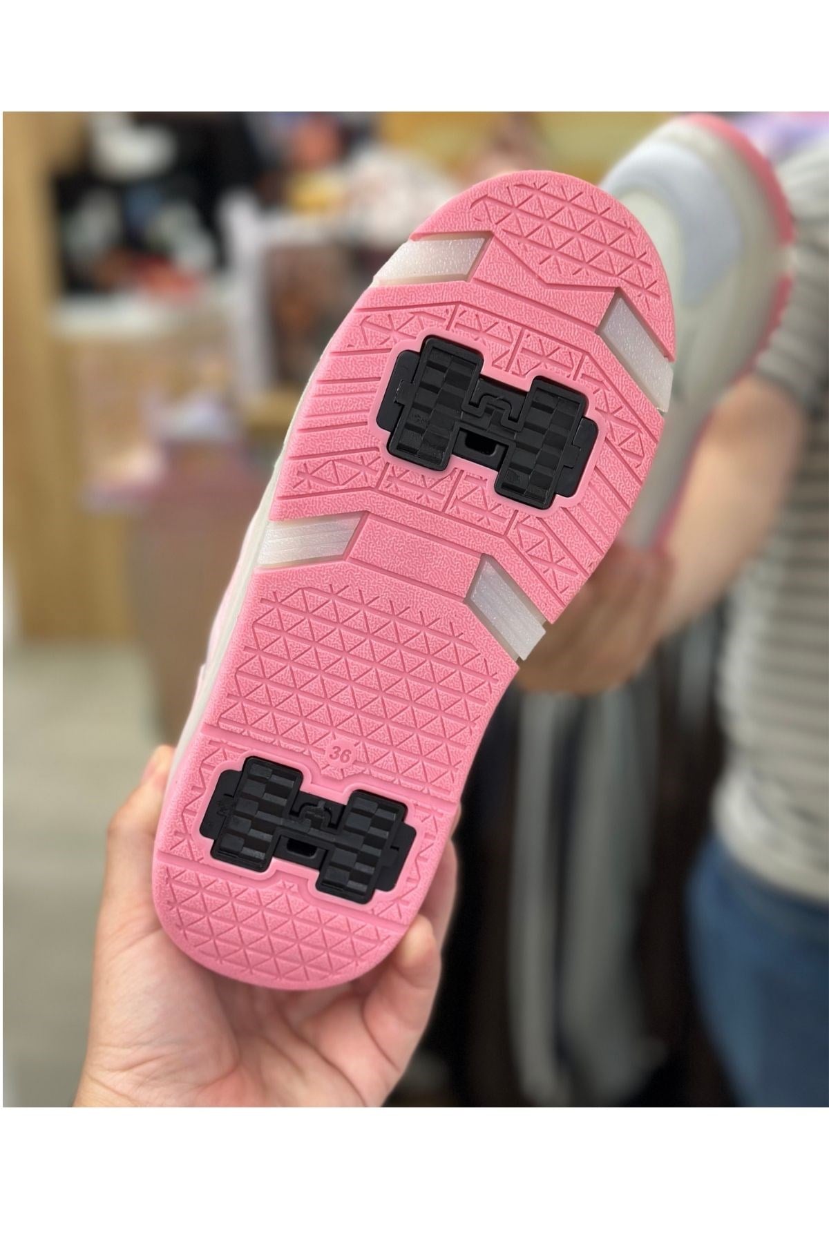Patenli Yetişkin Çocuk Spor Ayakkabı Model 1 - Pembe