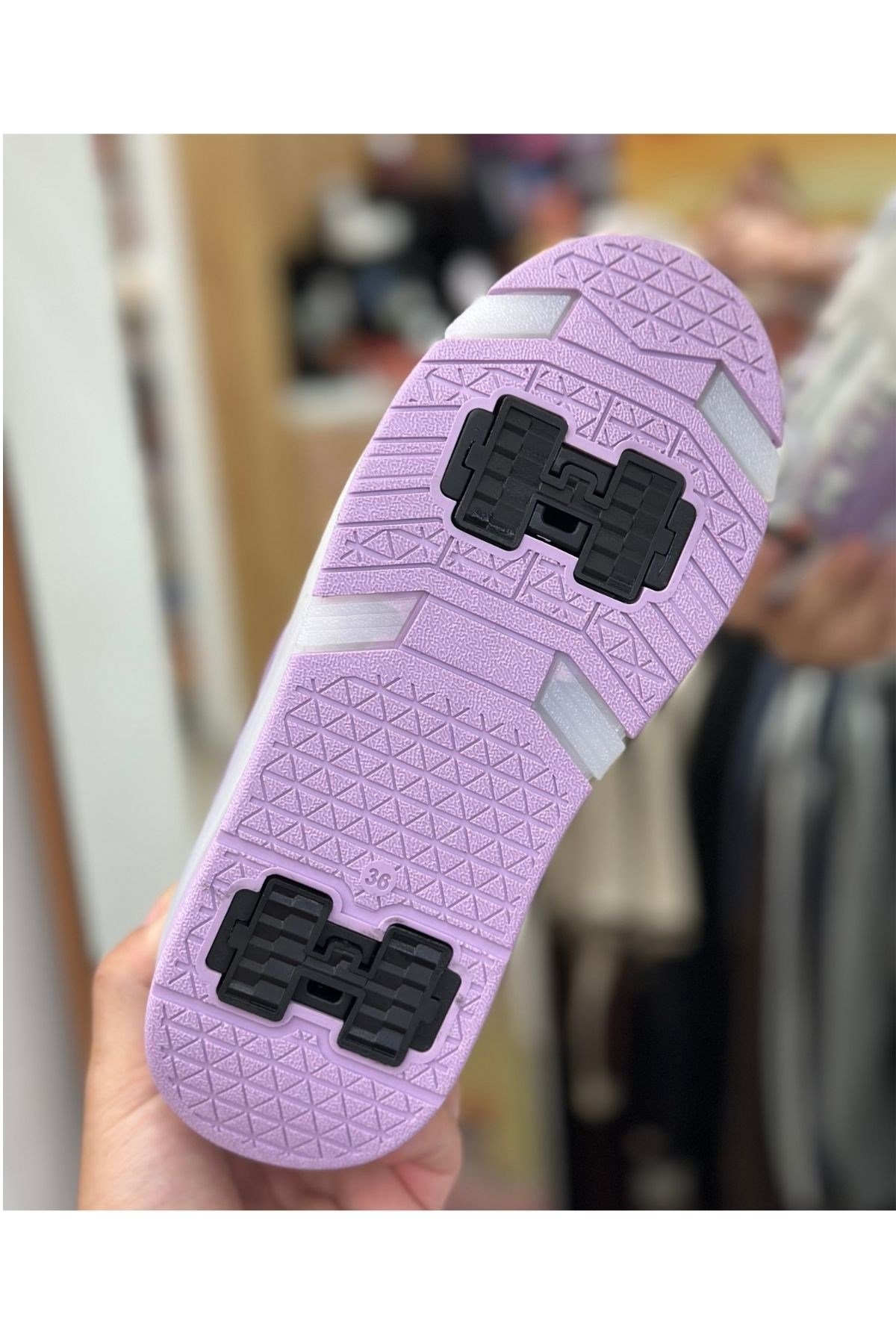 Patenli Yetişkin Çocuk Spor Ayakkabı Model 1 - Mor