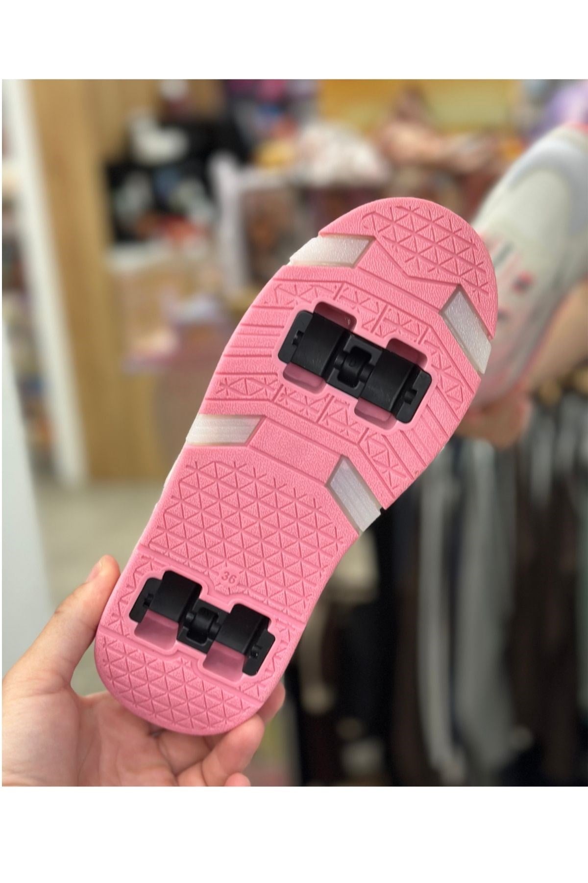 Patenli Yetişkin Çocuk Spor Ayakkabı Model 1 - Pembe