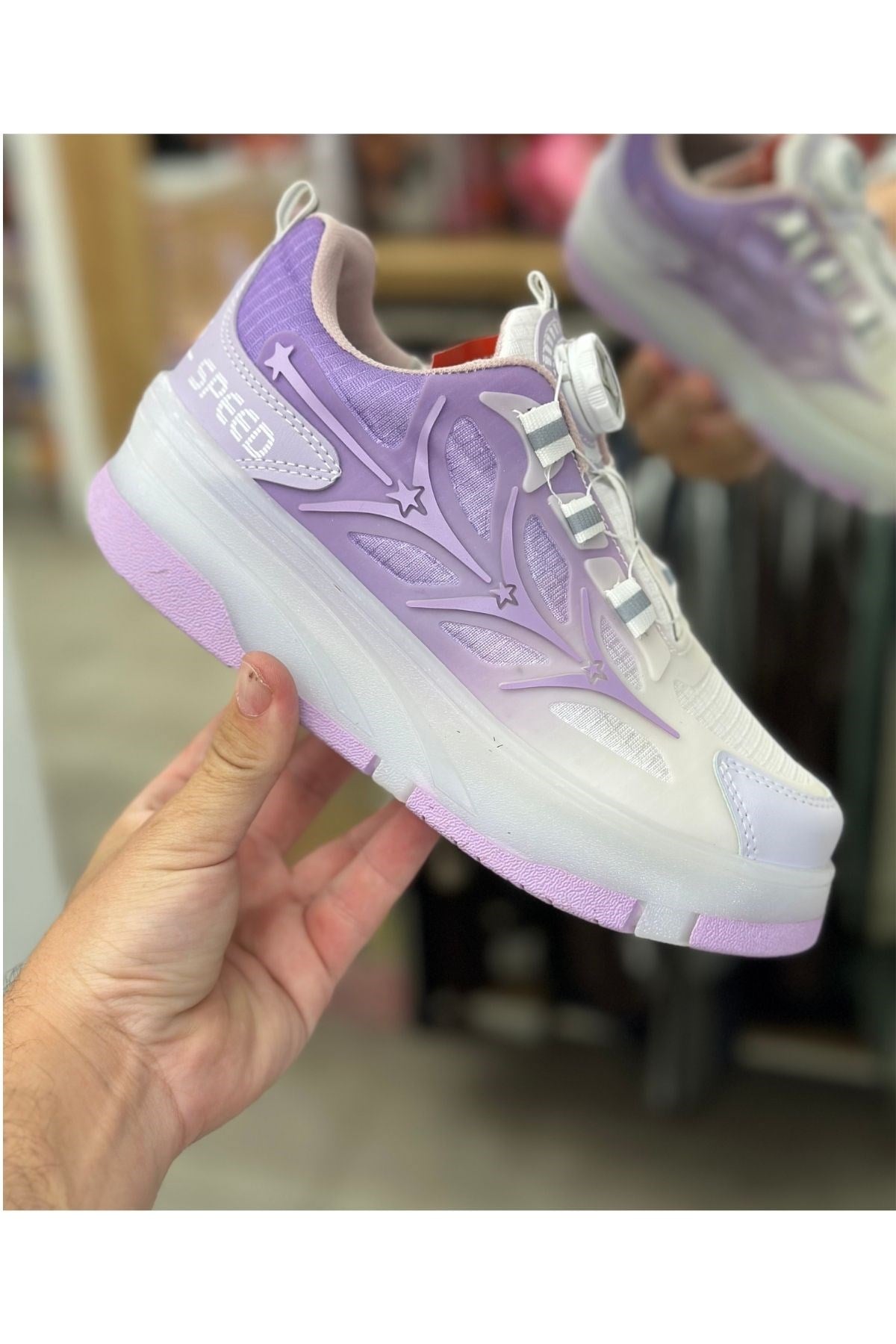 Patenli Yetişkin Çocuk Spor Ayakkabı Model 1 - Mor