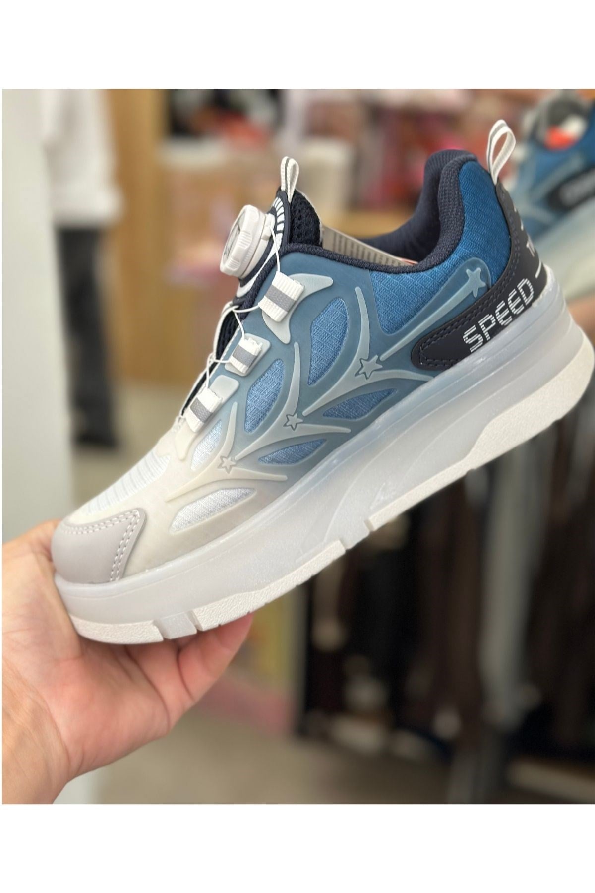 Patenli Yetişkin Çocuk Spor Ayakkabı Model 1 - Mavi