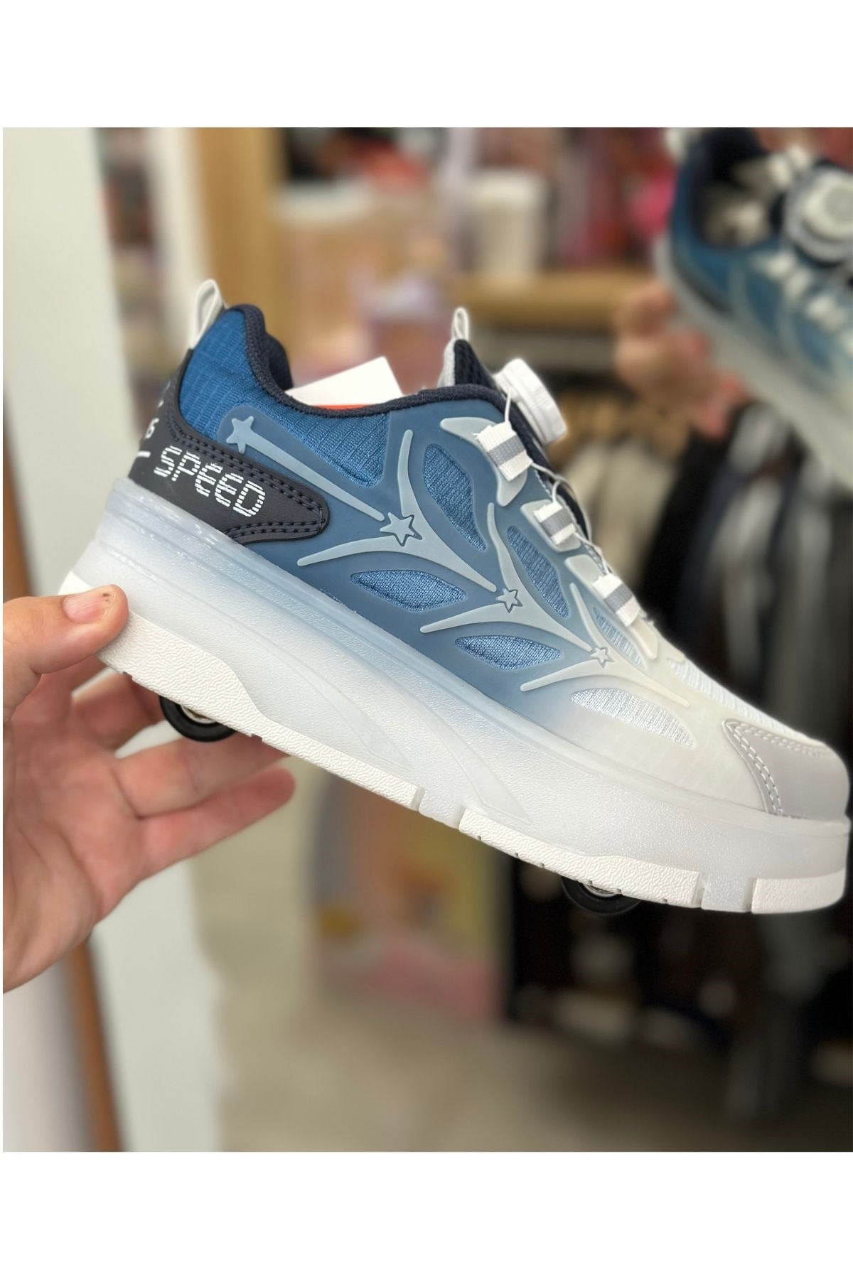 Patenli Yetişkin Çocuk Spor Ayakkabı Model 1 - Mavi