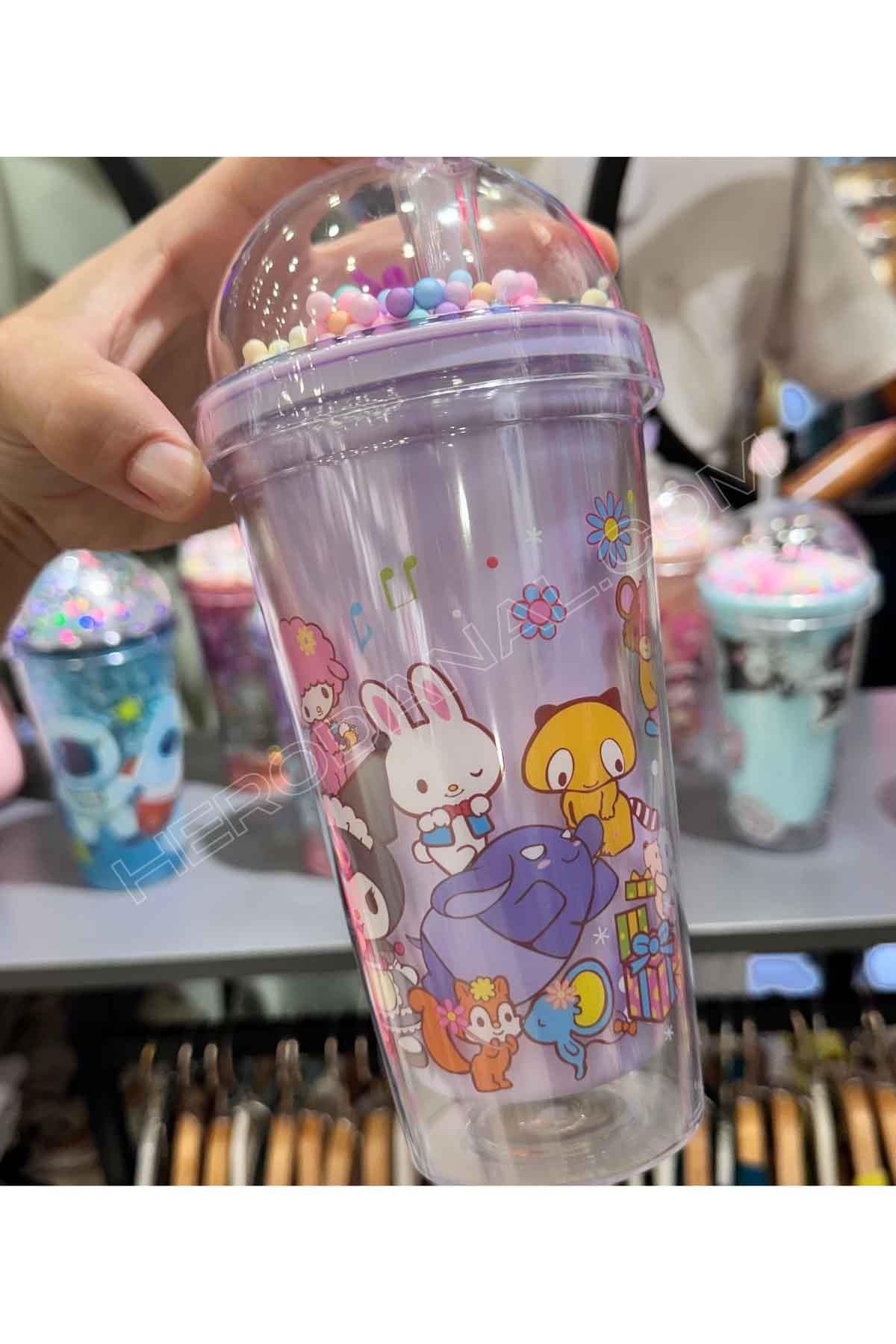 Sanrio Kuromi Pipetli Fenomen Bardak - Mor