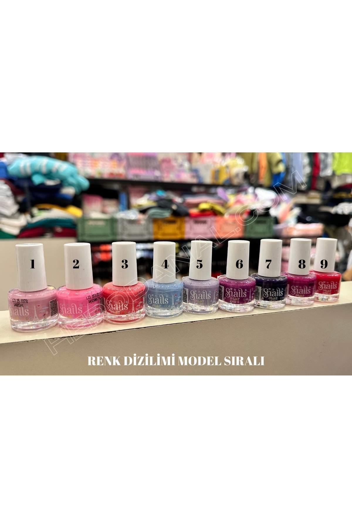 Snails Mini 7ml Su Bazlı Oje - Model 2 - Pembe