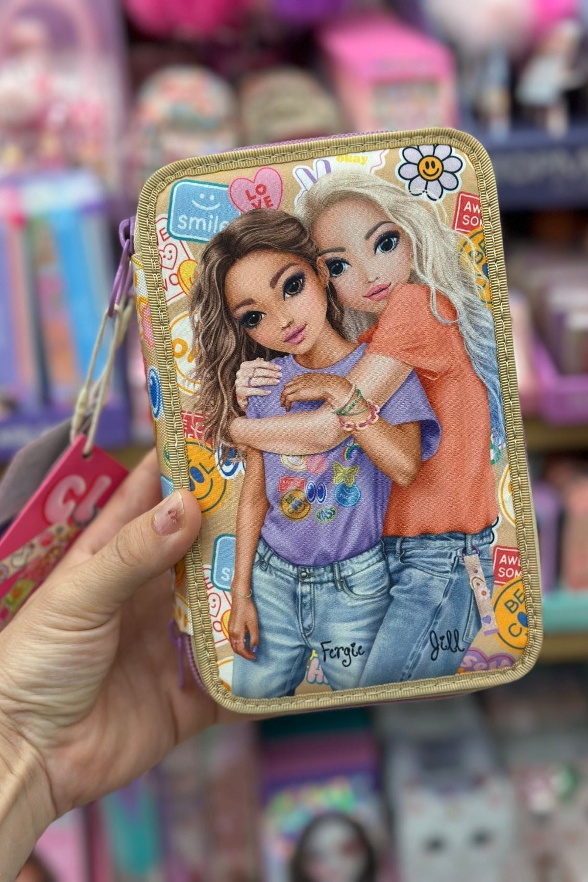 TOPModel 3 Katlı İçi Dolu Kalem Çantası Girl Power - Fegie ve Jill - 413282