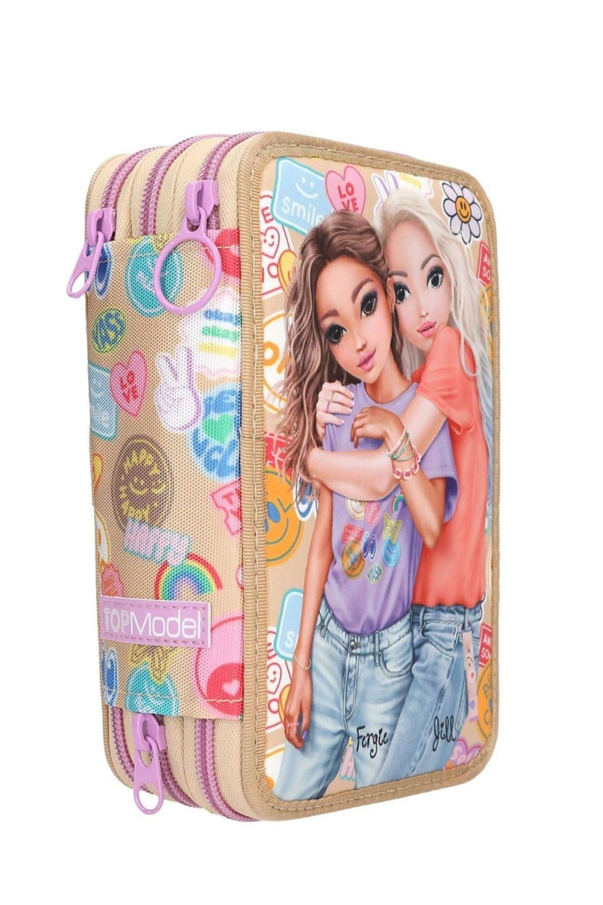 TOPModel 3 Katlı İçi Dolu Kalem Çantası Girl Power - Fegie ve Jill - 413282