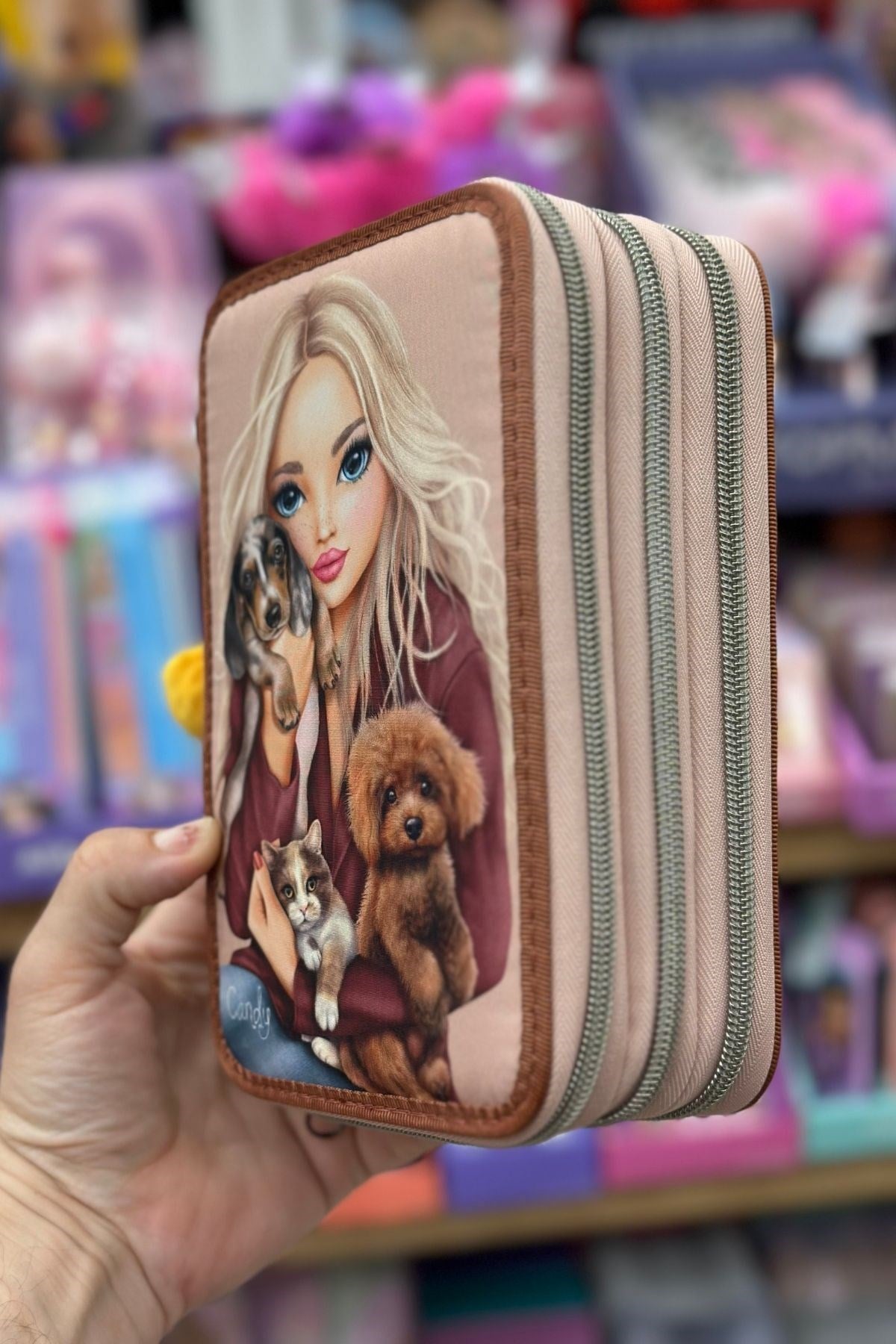 TOPModel 3 Katlı İçi Dolu Kalem Kutusu Fur Ever Friends - Candy- 413673