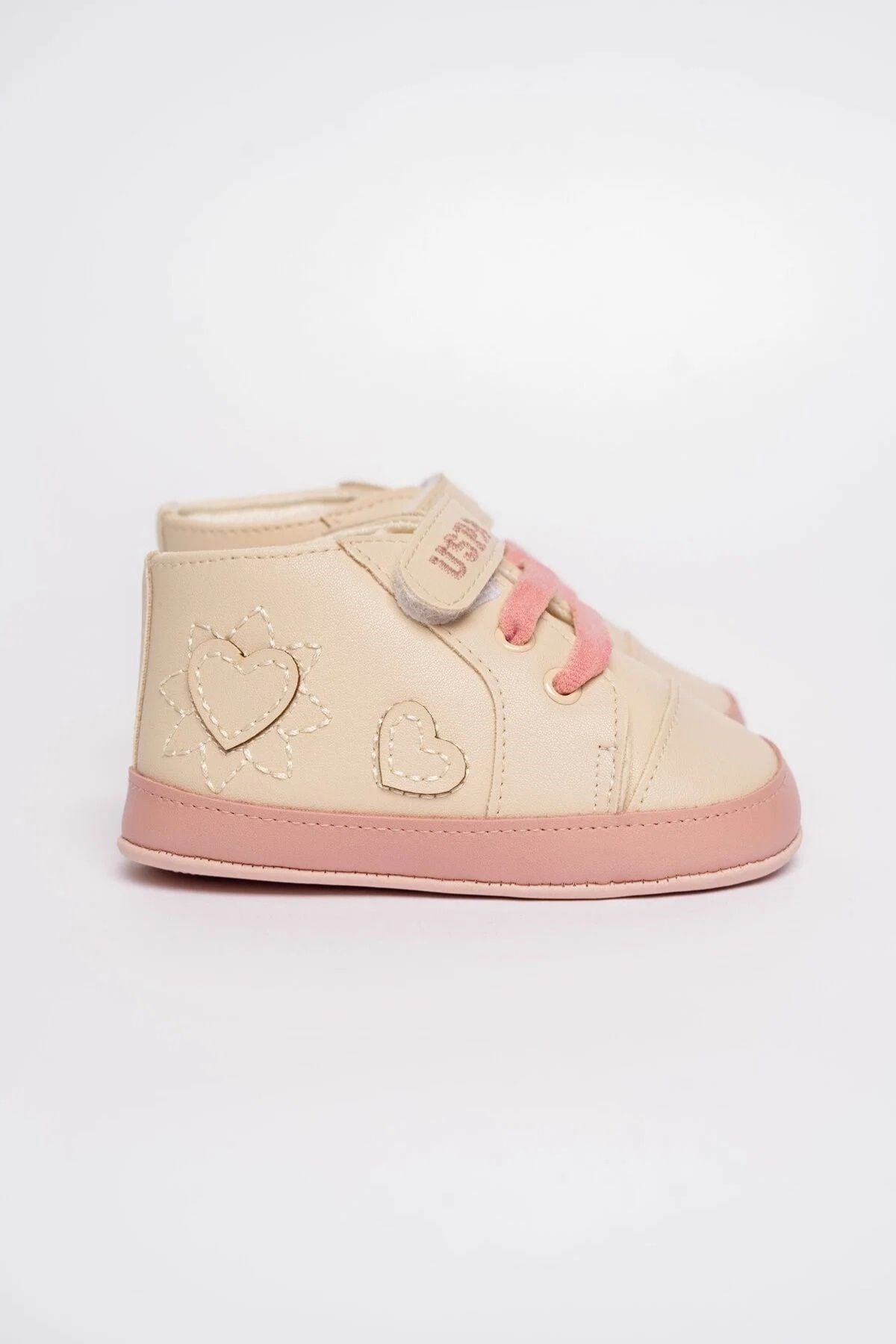 U.S. Polo Assn Kız Bebek Ayakkabı - Ekru-Pembe