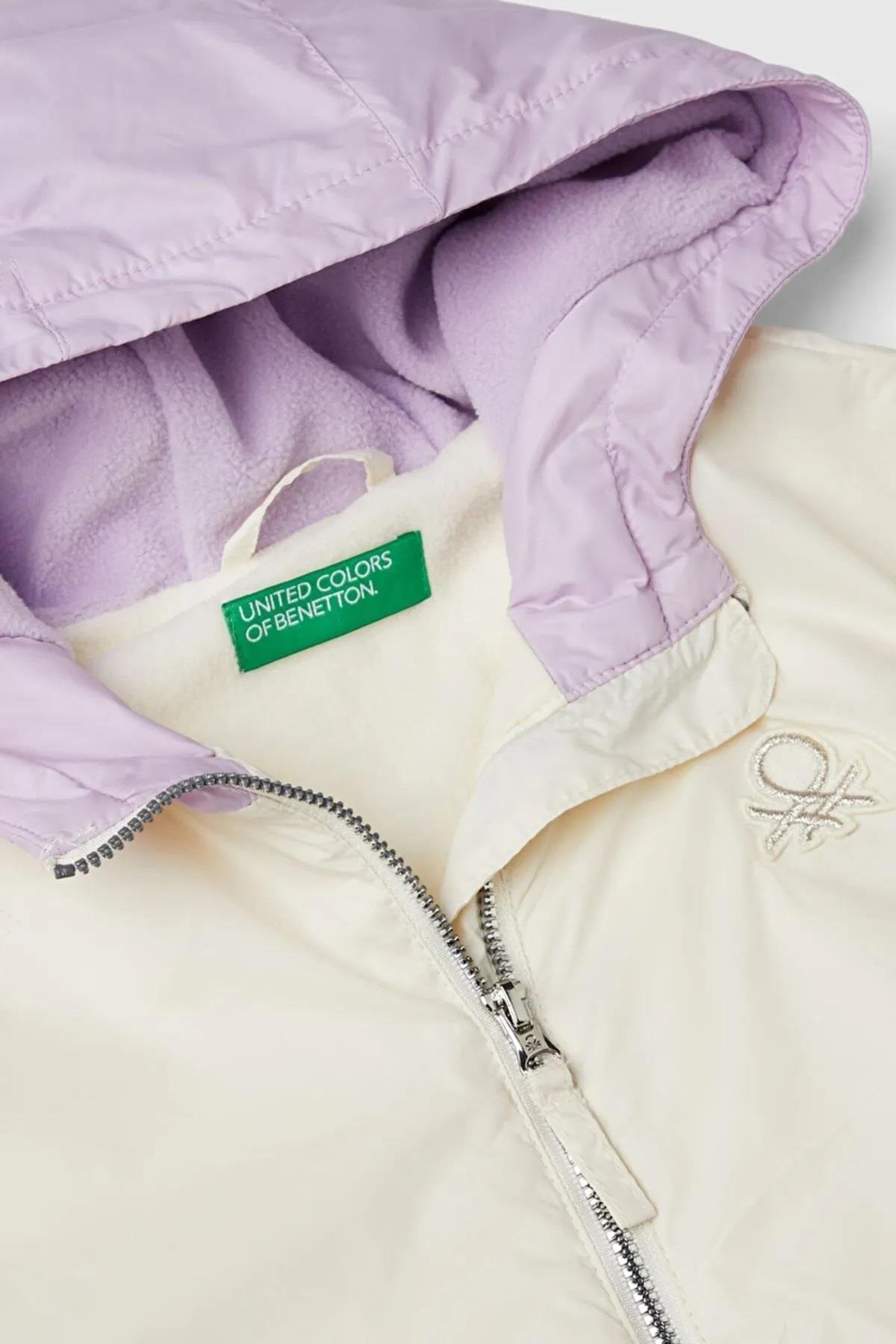 United Colors of Benetton Kız Çocuk Polarlı Astarlı Yağmurluk