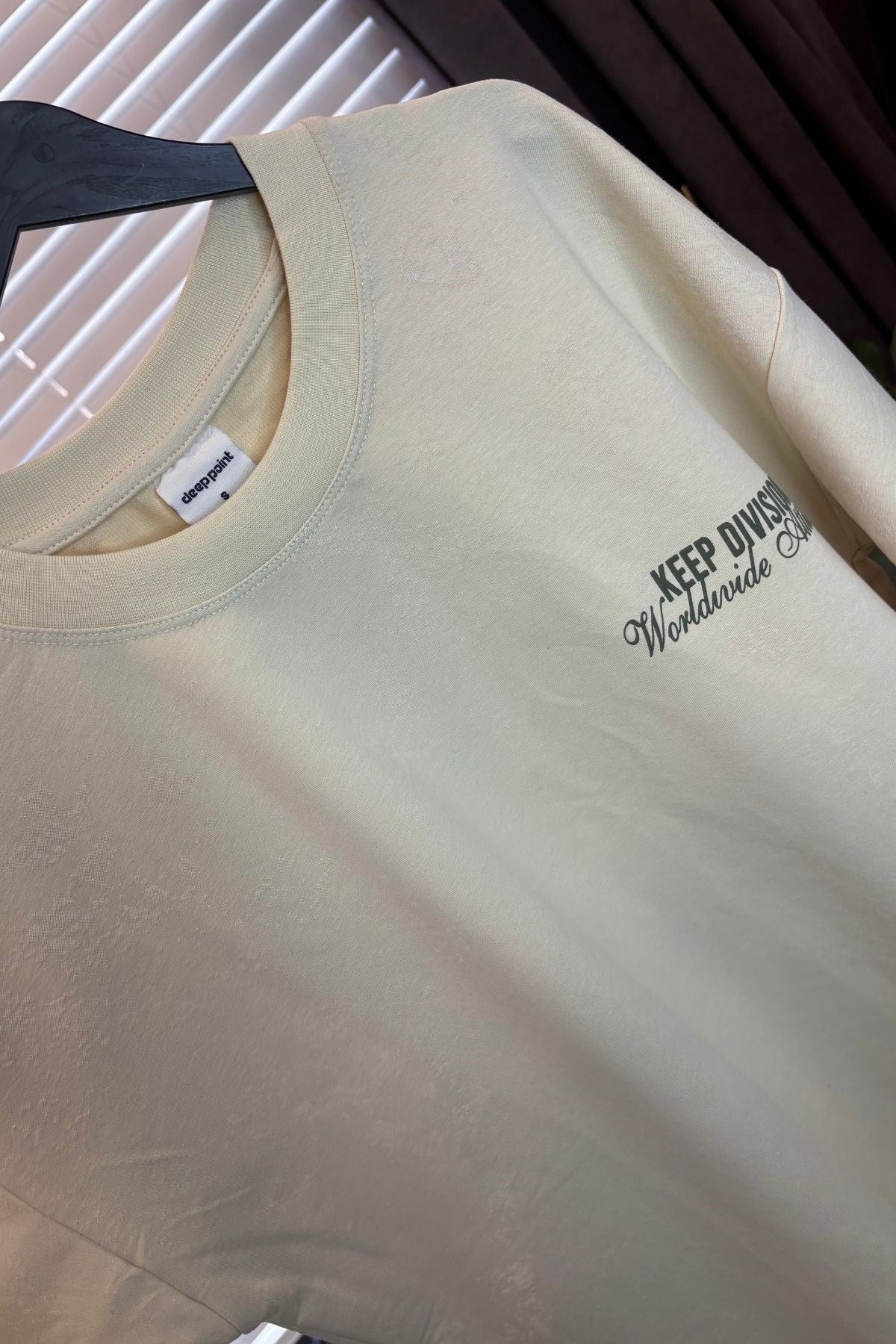 Yetişkin Erkek Baskılı Tshirt - Bej