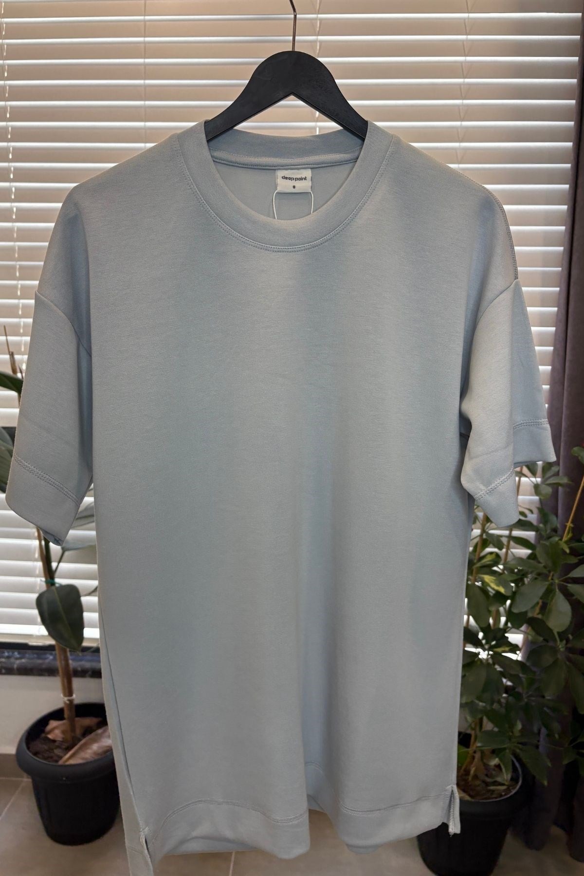 Yetişkin Erkek Düz Oversize Tshirt - Gri