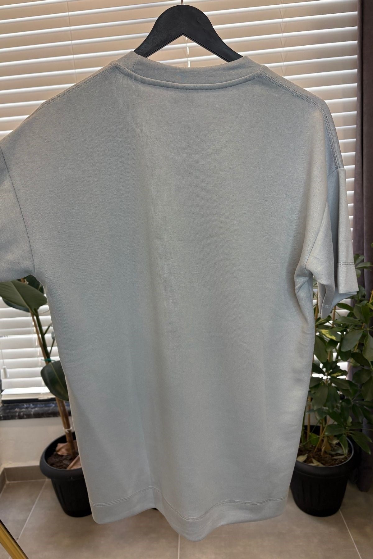 Yetişkin Erkek Düz Oversize Tshirt - Gri