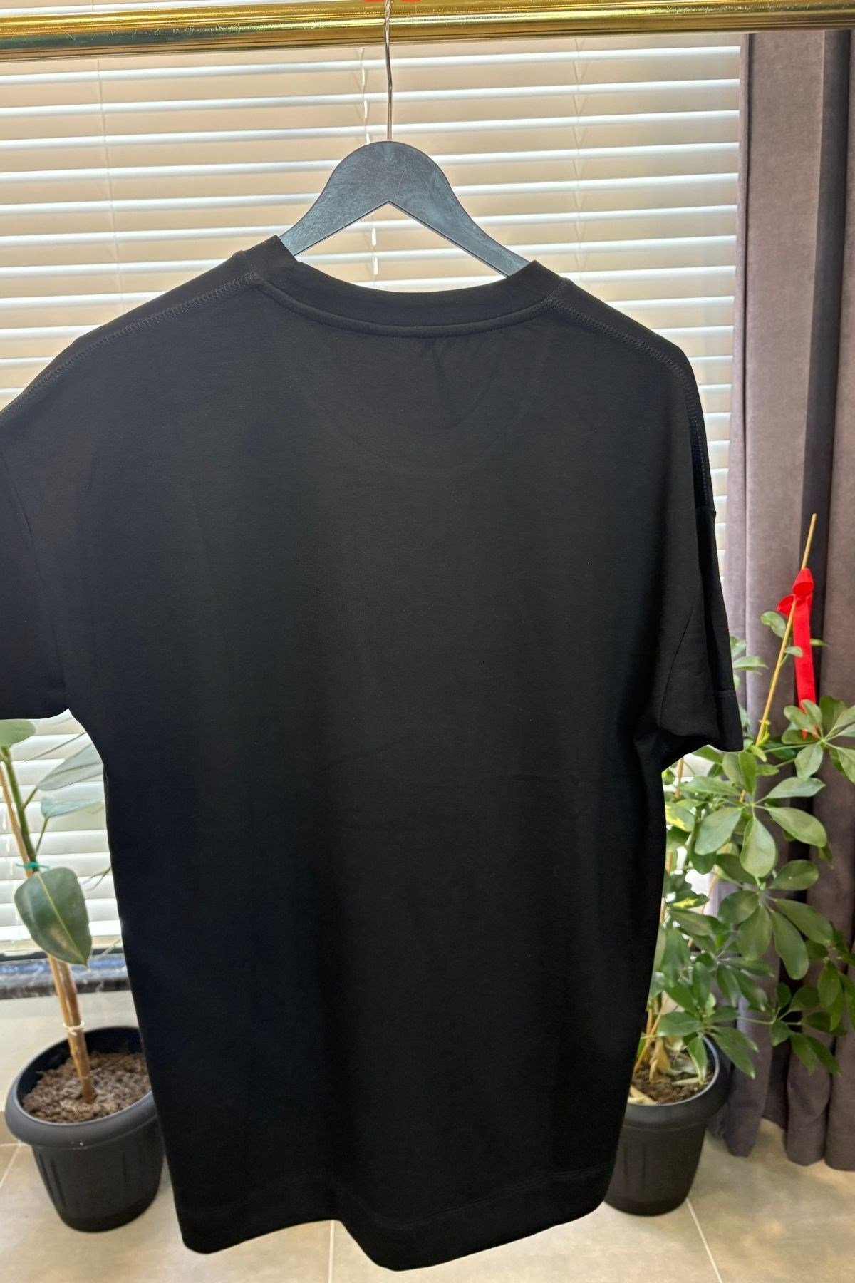 Yetişkin Erkek Düz Oversize Tshirt - Siyah
