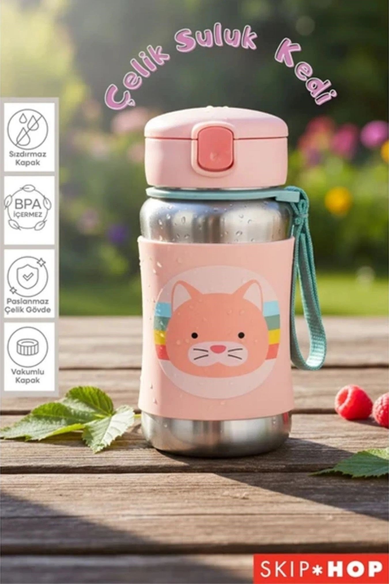 Zoo Pipetli Paslanmaz Çelik Suluk Kedi