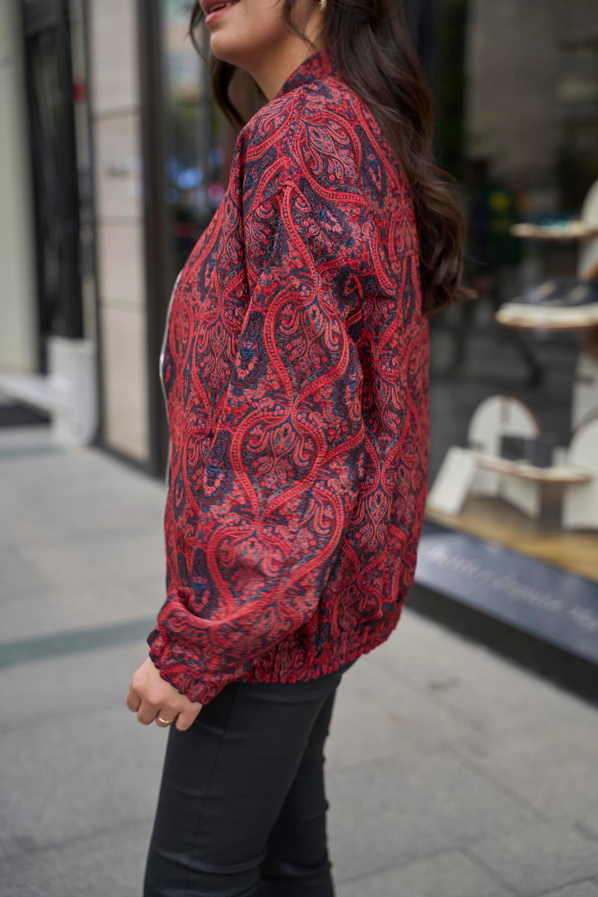 Etnik Desen Bomber Mont