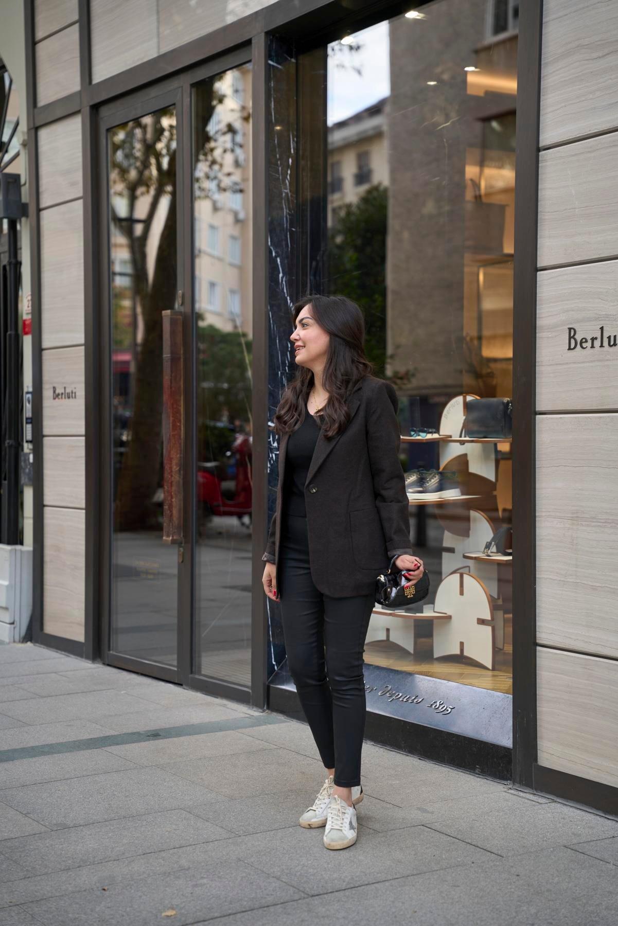 Kaşe Klasik Blazer Ceket - Kahve 