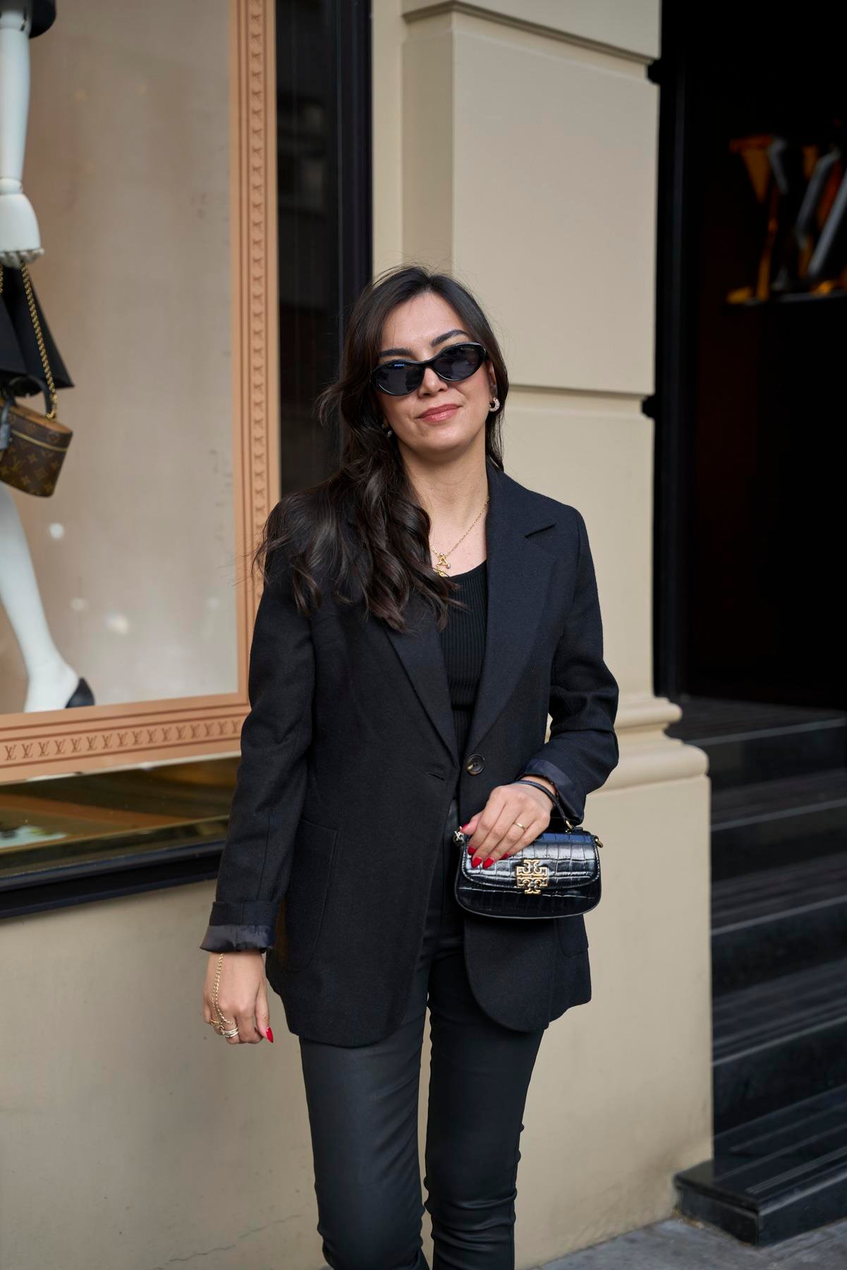 Kaşe Klasik Blazer Ceket - Siyah