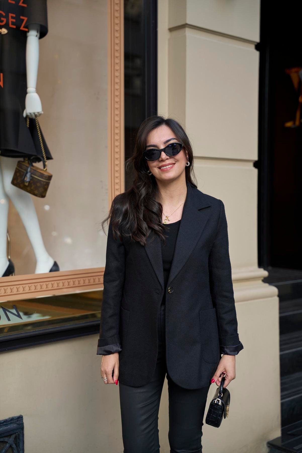 Kaşe Klasik Blazer Ceket - Siyah