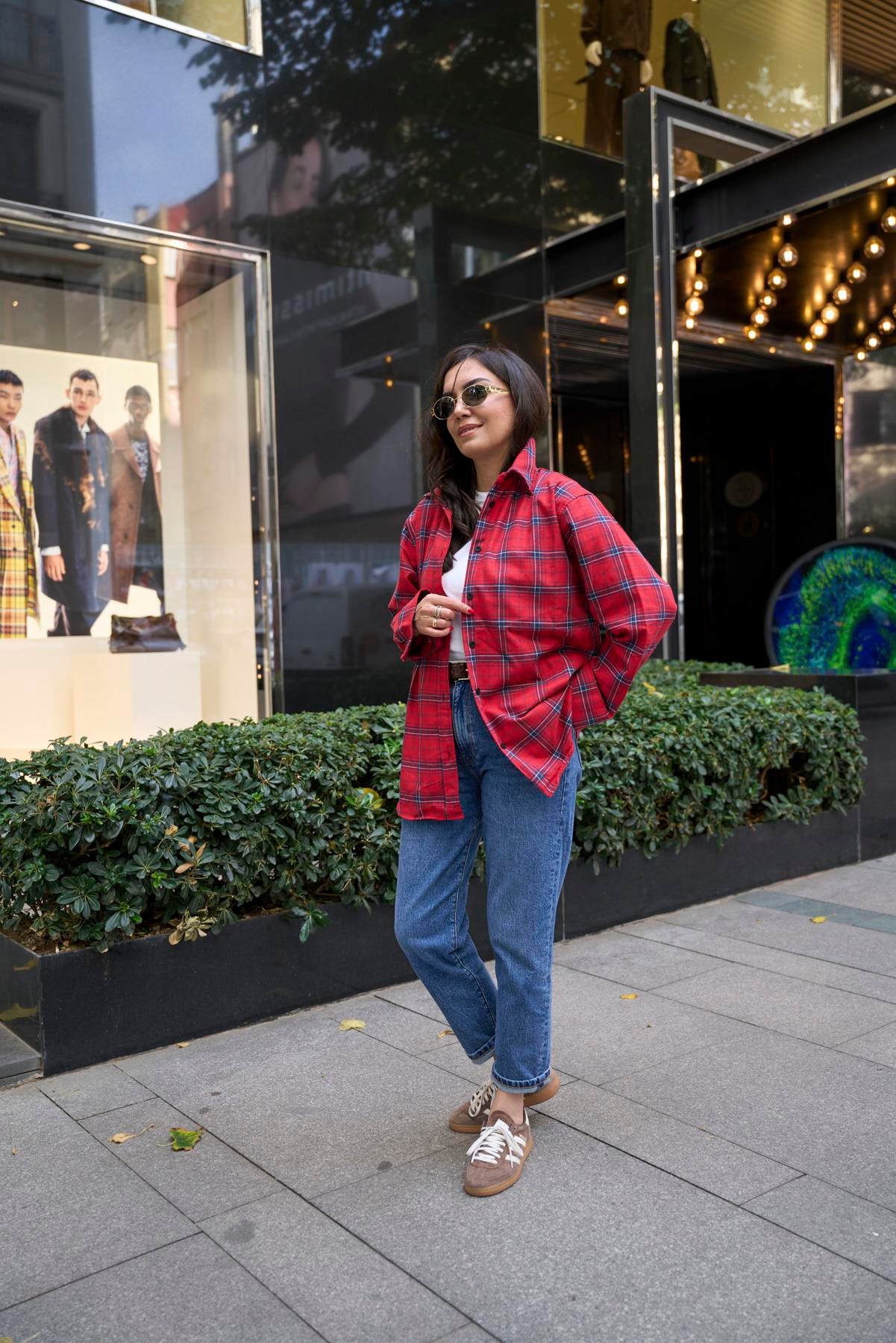 Oduncu Oversize Gömlek - Kırmızı