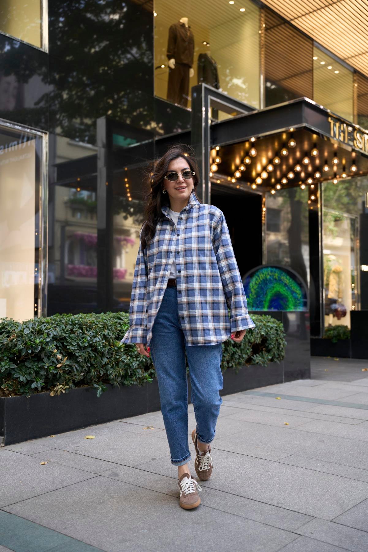 Oduncu Oversize Gömlek - Mavi