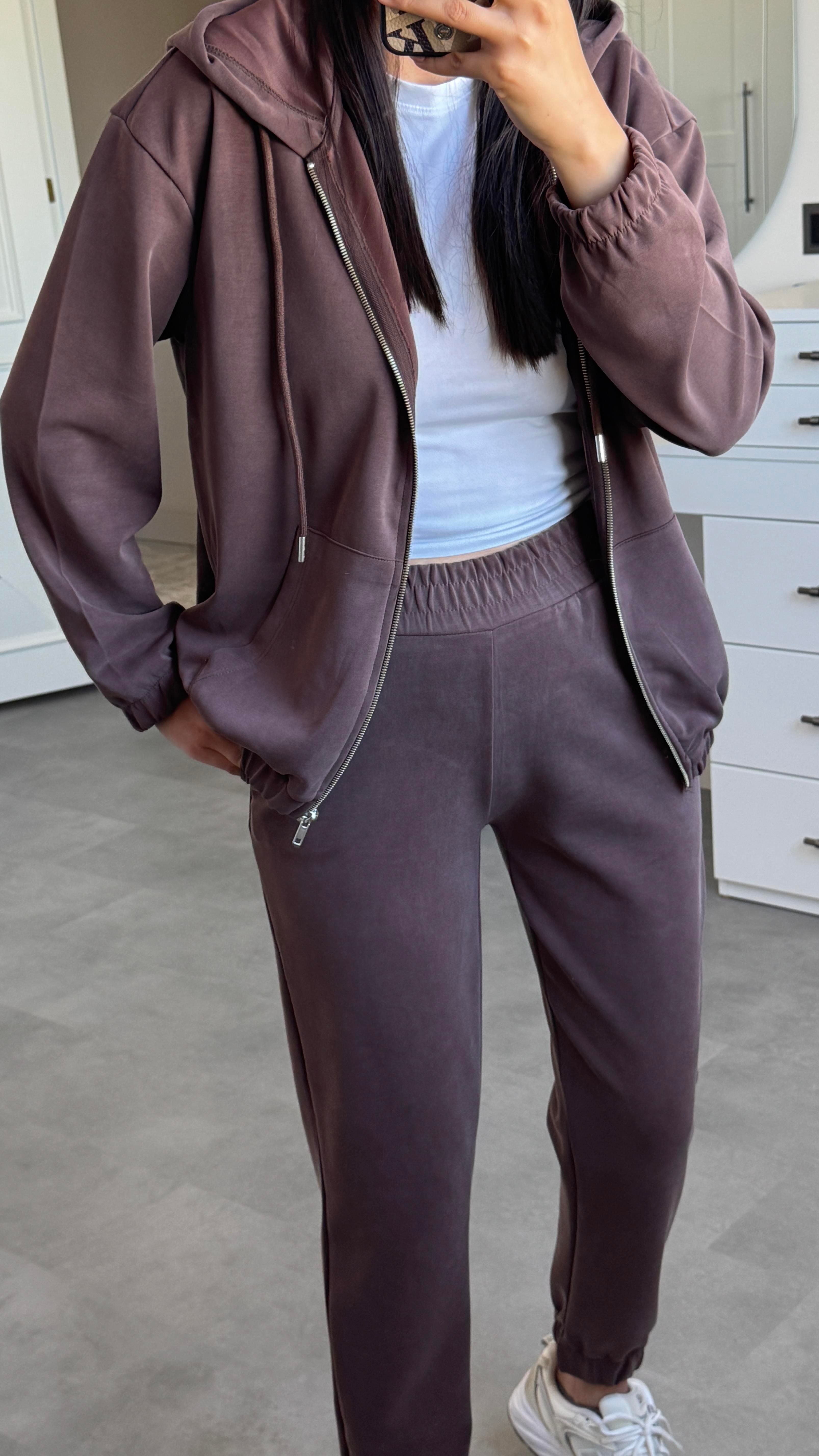 Oysh Modal Takım - Kahverengi 