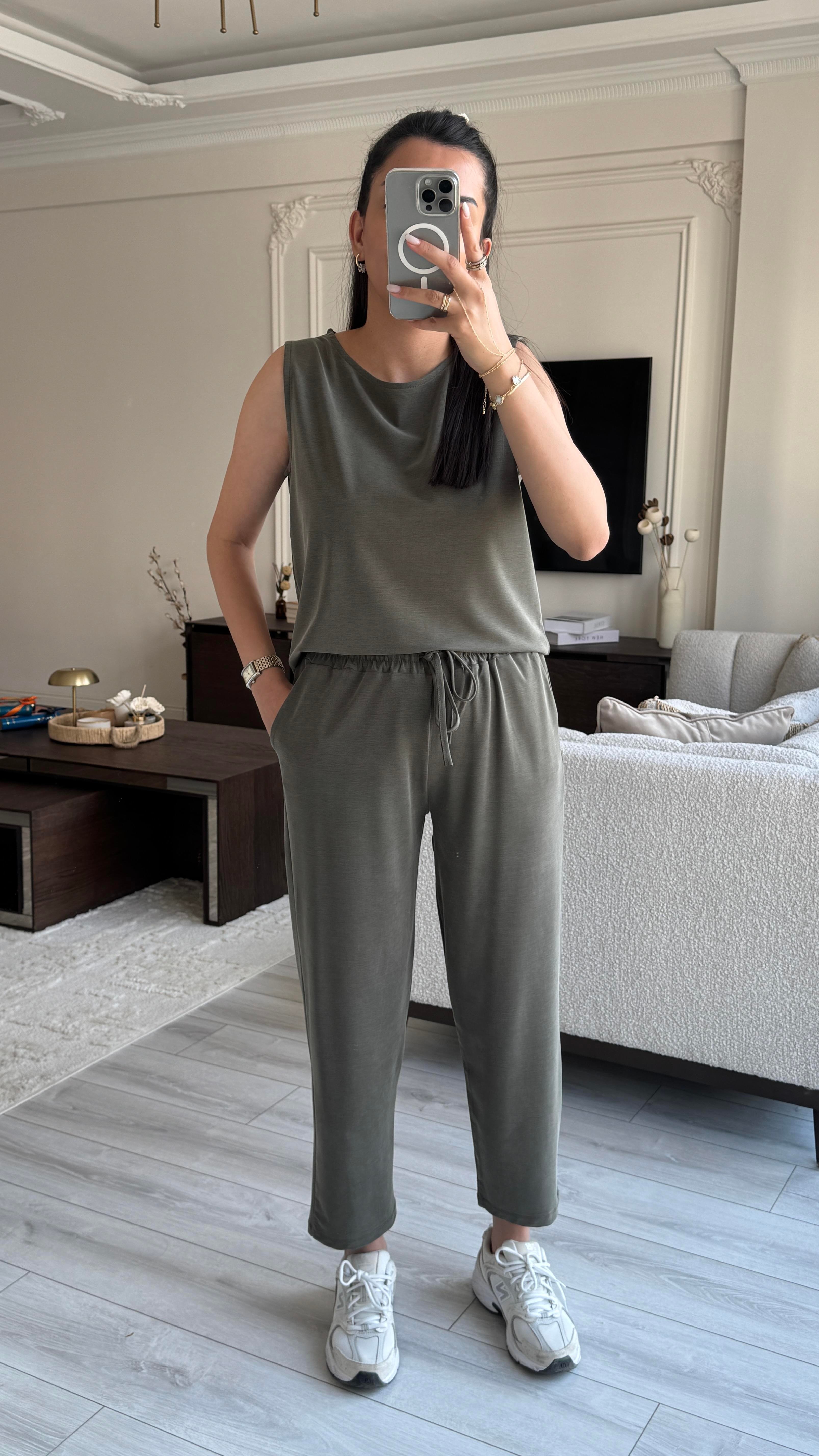 Oysh Sıfır Kol Takım - Haki 