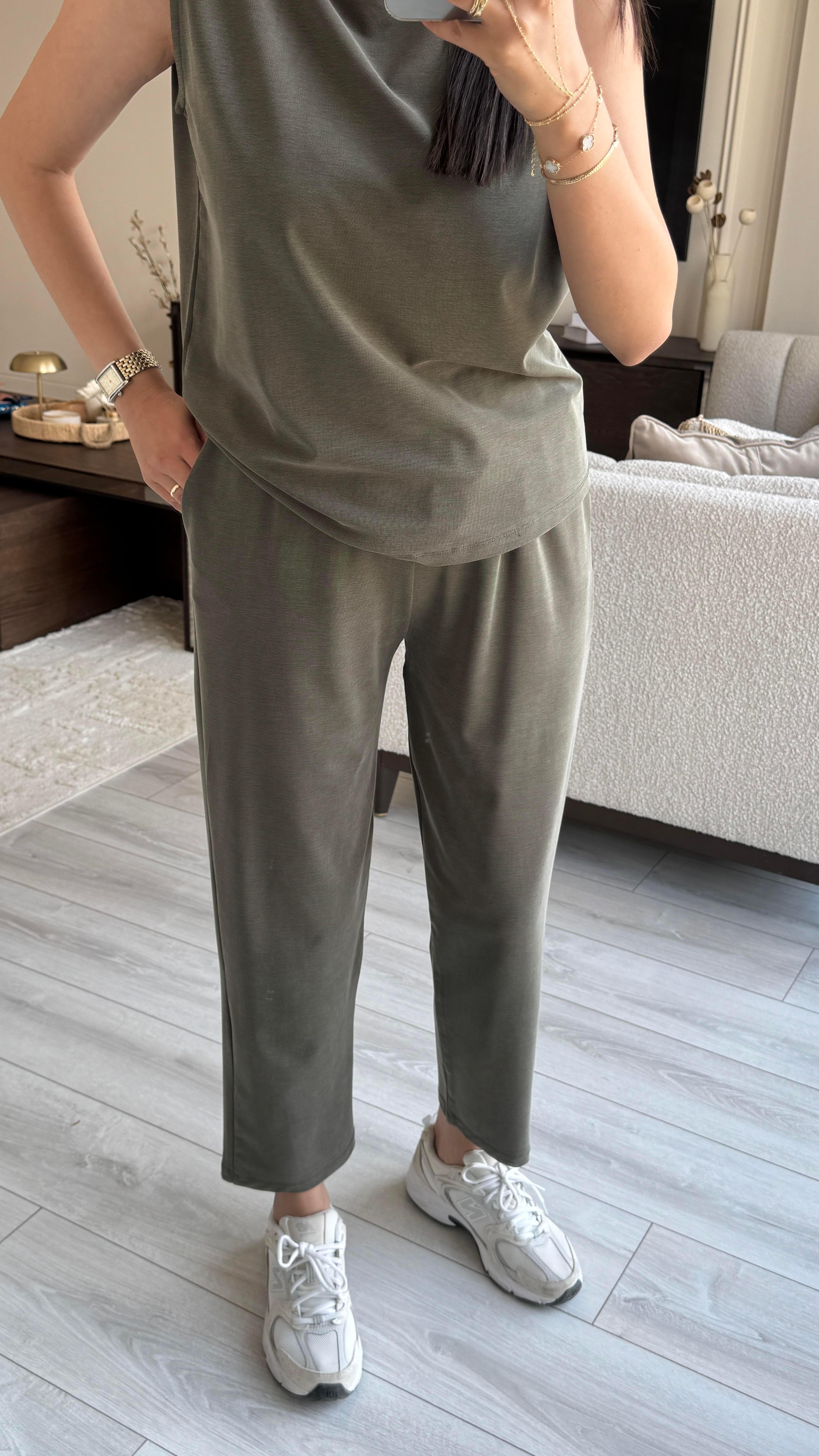 Oysh Sıfır Kol Takım - Haki 