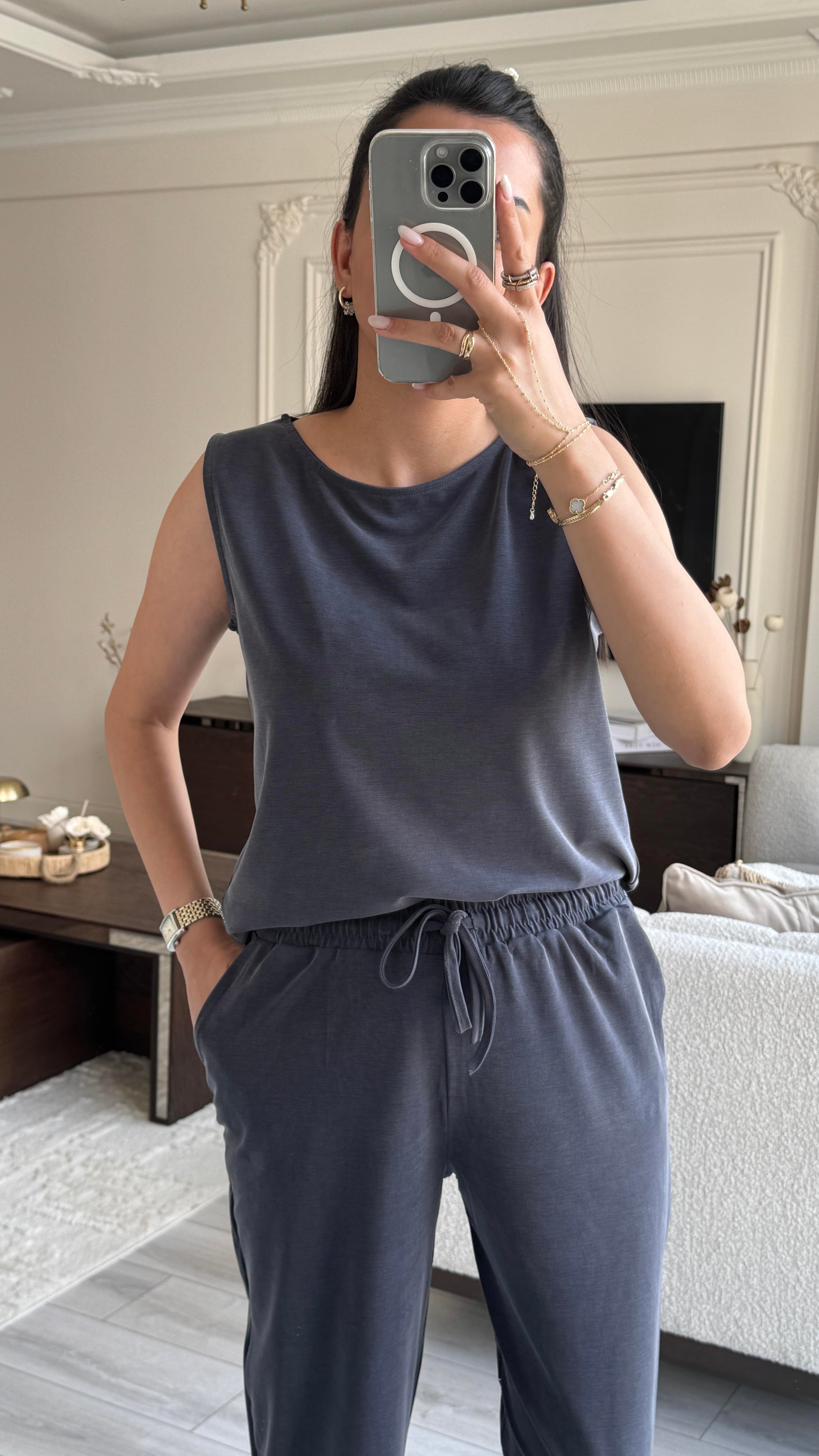 Oysh Sıfır Kol Takım - Lacivert