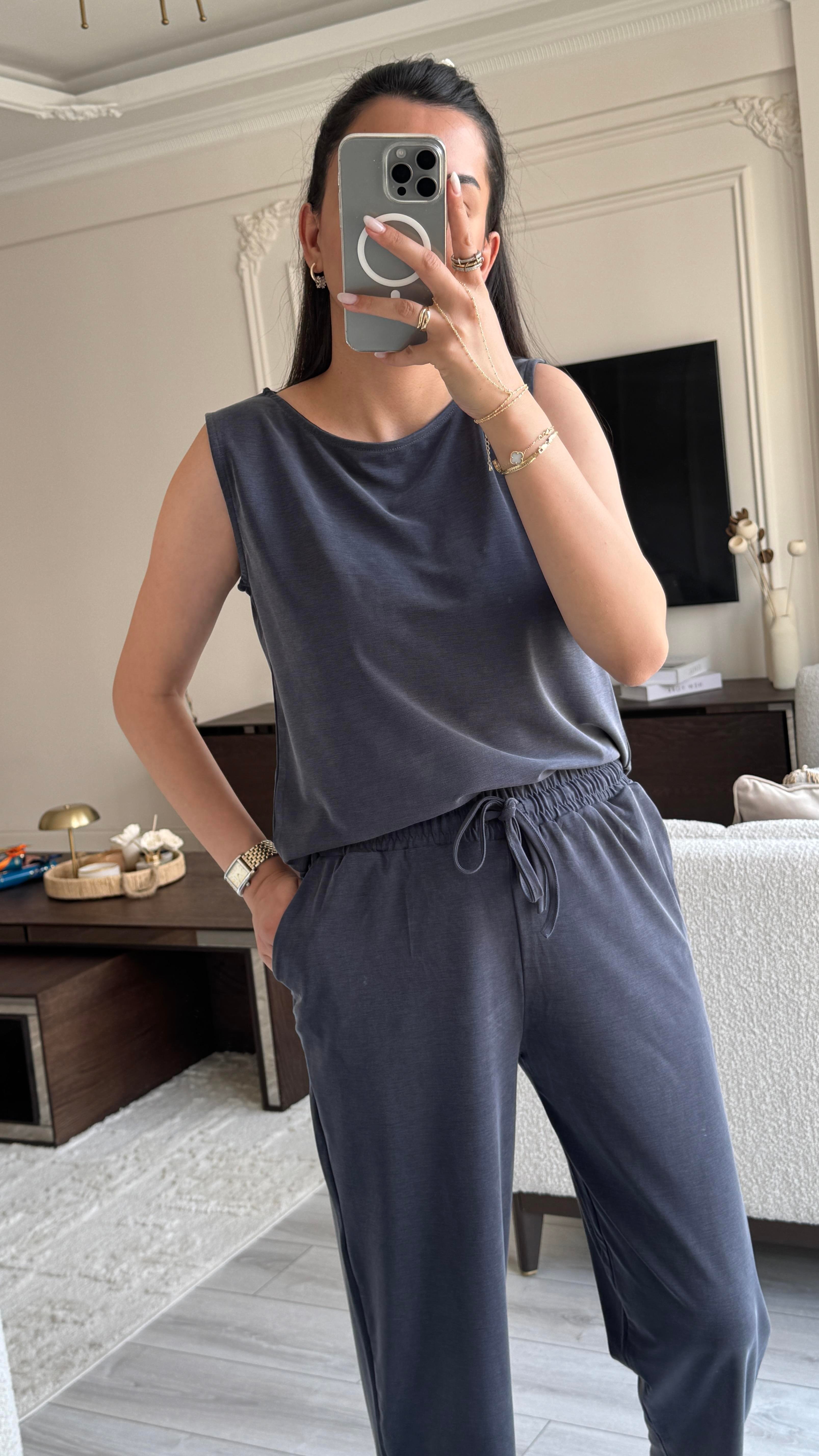 Oysh Sıfır Kol Takım - Lacivert