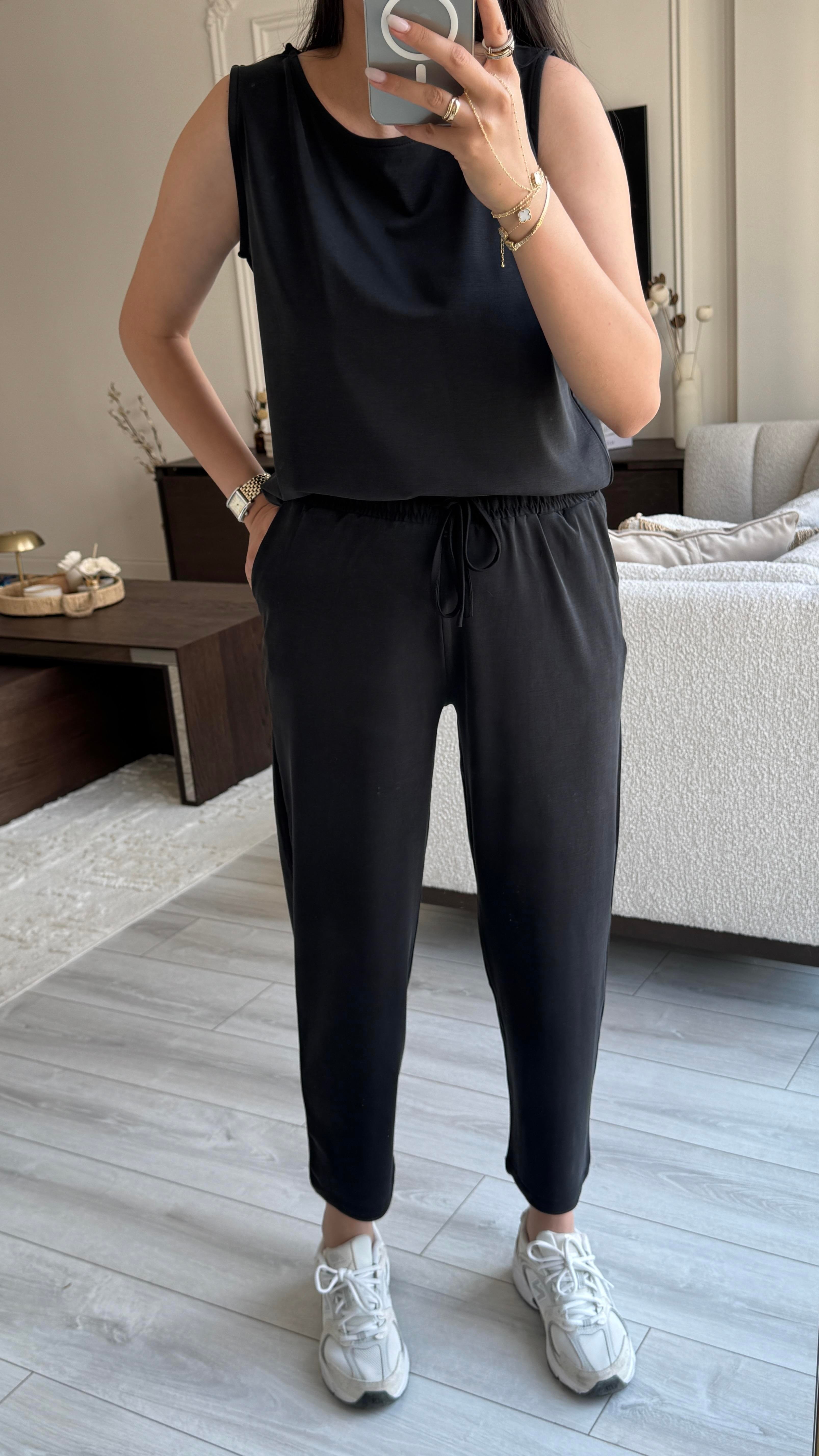 Oysh Sıfır Kol Takım - Siyah 