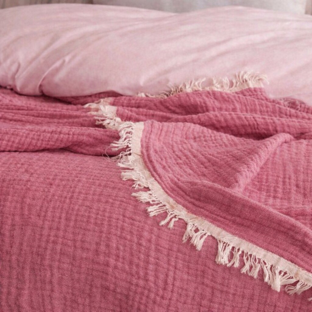 Müslin Pike Çift Kişilik I Battal Boy  – %100 Pamuklu, Nefes Alabilir, Yumuşak Dokulu Dört Mevsim Kullanım 240x260 cm