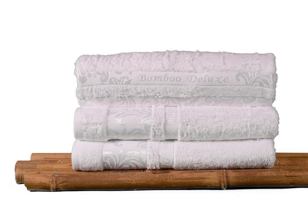 Bambu Havlu, %100 Organik, Bambu, Havlu Seti, 50x90 cm - 6'lı Paket, Premium, Ultra yumuşak, Dekoratif
