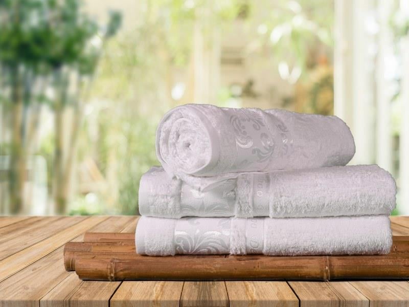 Bambu Havlu, %100 Organik, Bambu, Havlu Seti, 50x90 cm - 6'lı Paket, Premium, Ultra yumuşak, Dekoratif