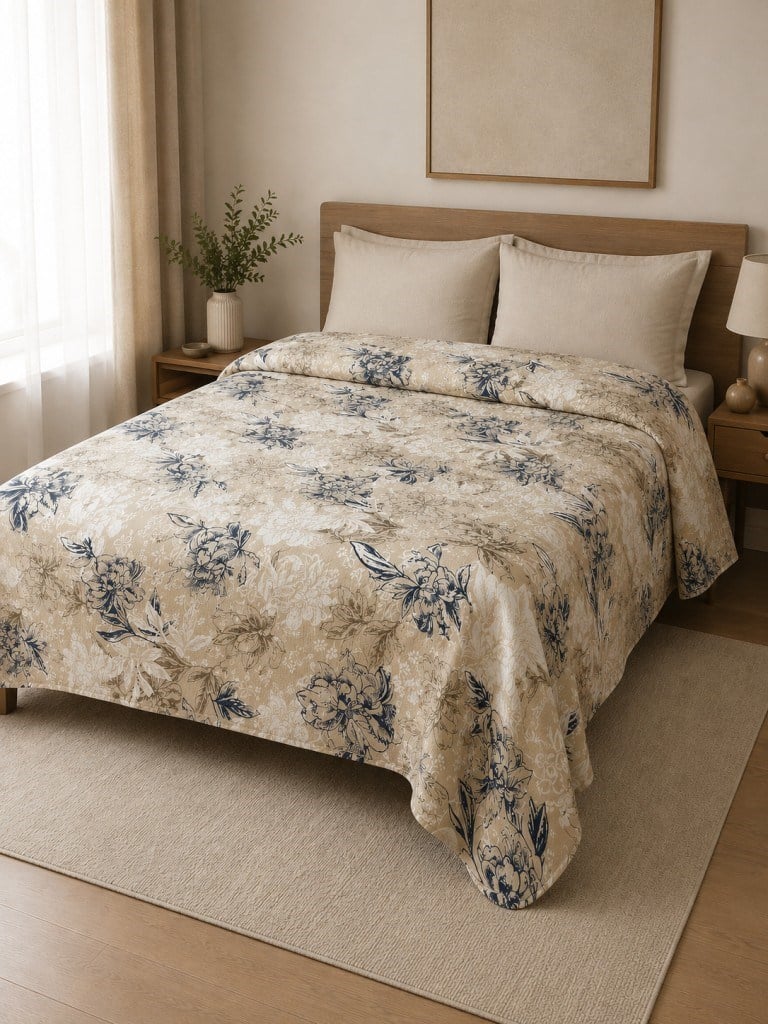 Çift Kişilik Pike Yatak Örtüsü %100 Pamuk 220x230